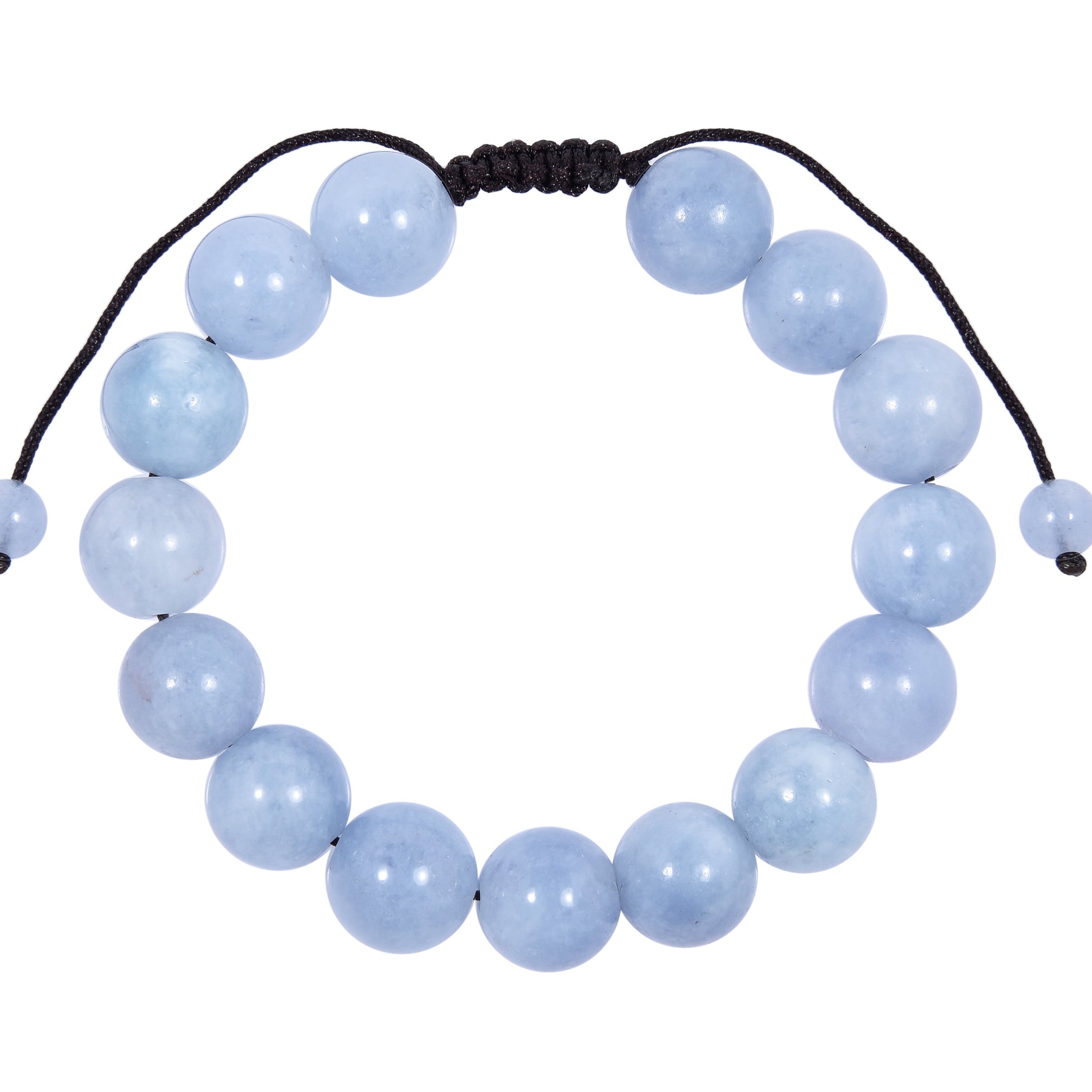 Blue Aquamarine Braided Shamballa Bracelet B4130-12MM