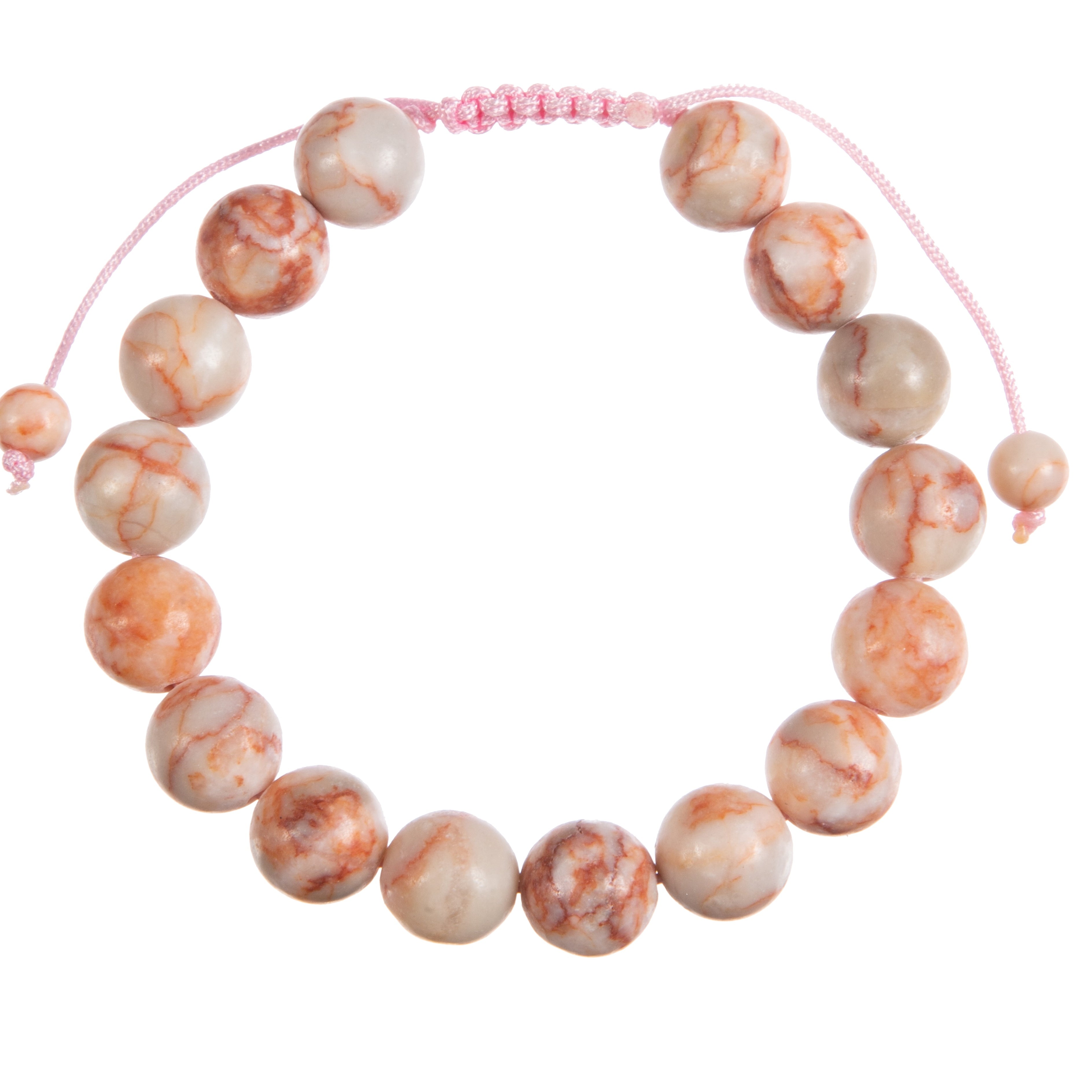 Red Network Stone Braided Bracelet B4156-10MM