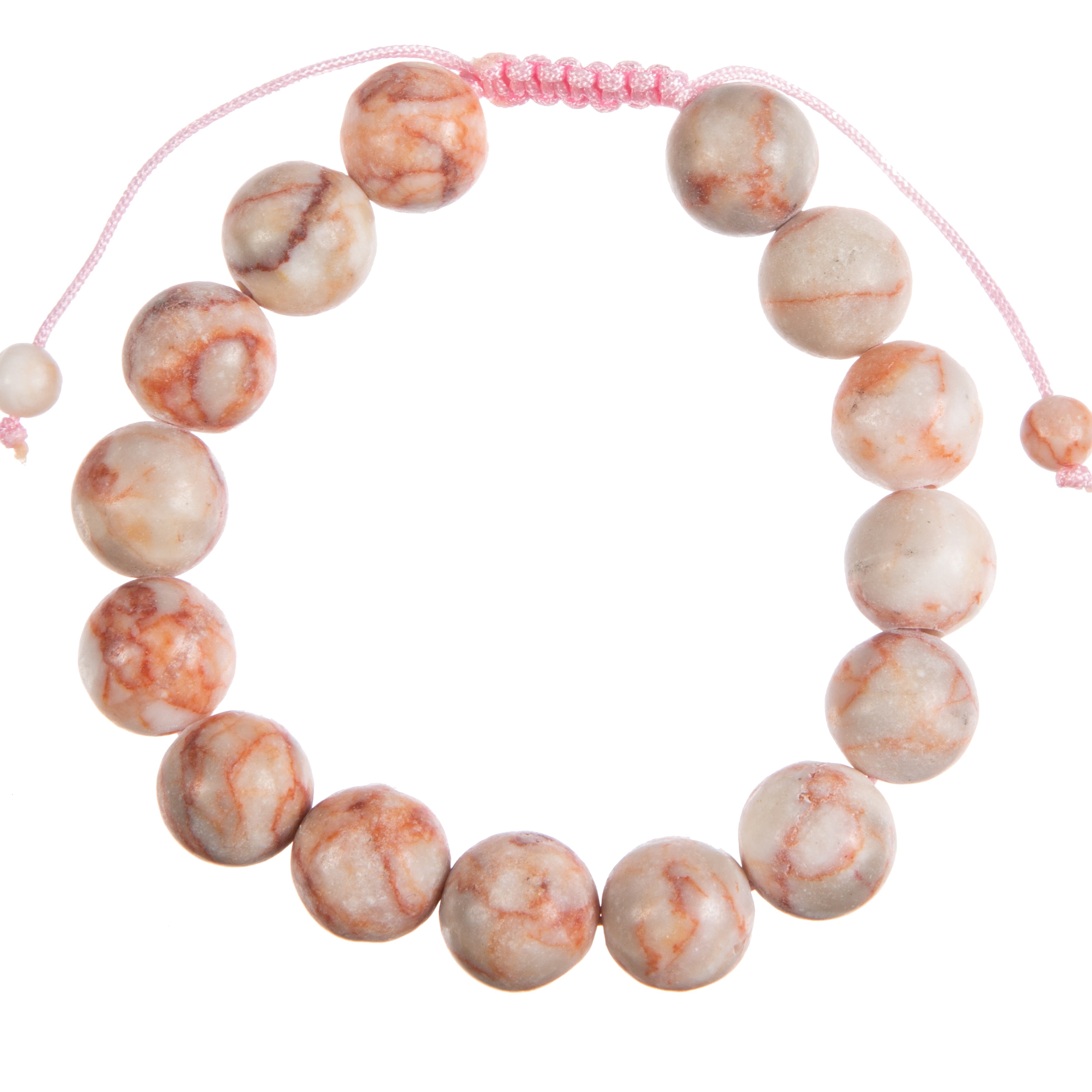 Red Network Stone Braided Bracelet B4156-12MM