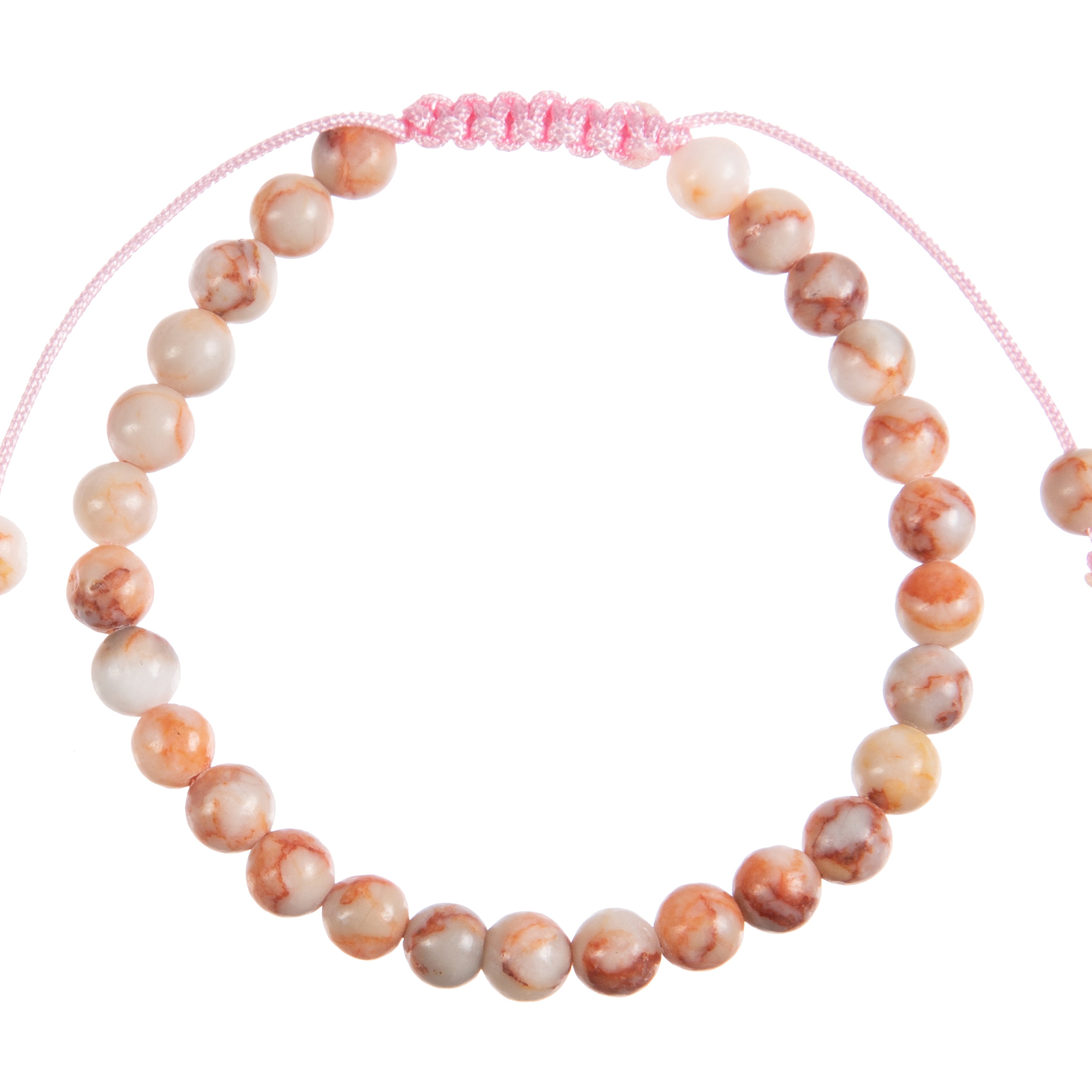 Red Network Stone Braided Bracelet B4156-6MM