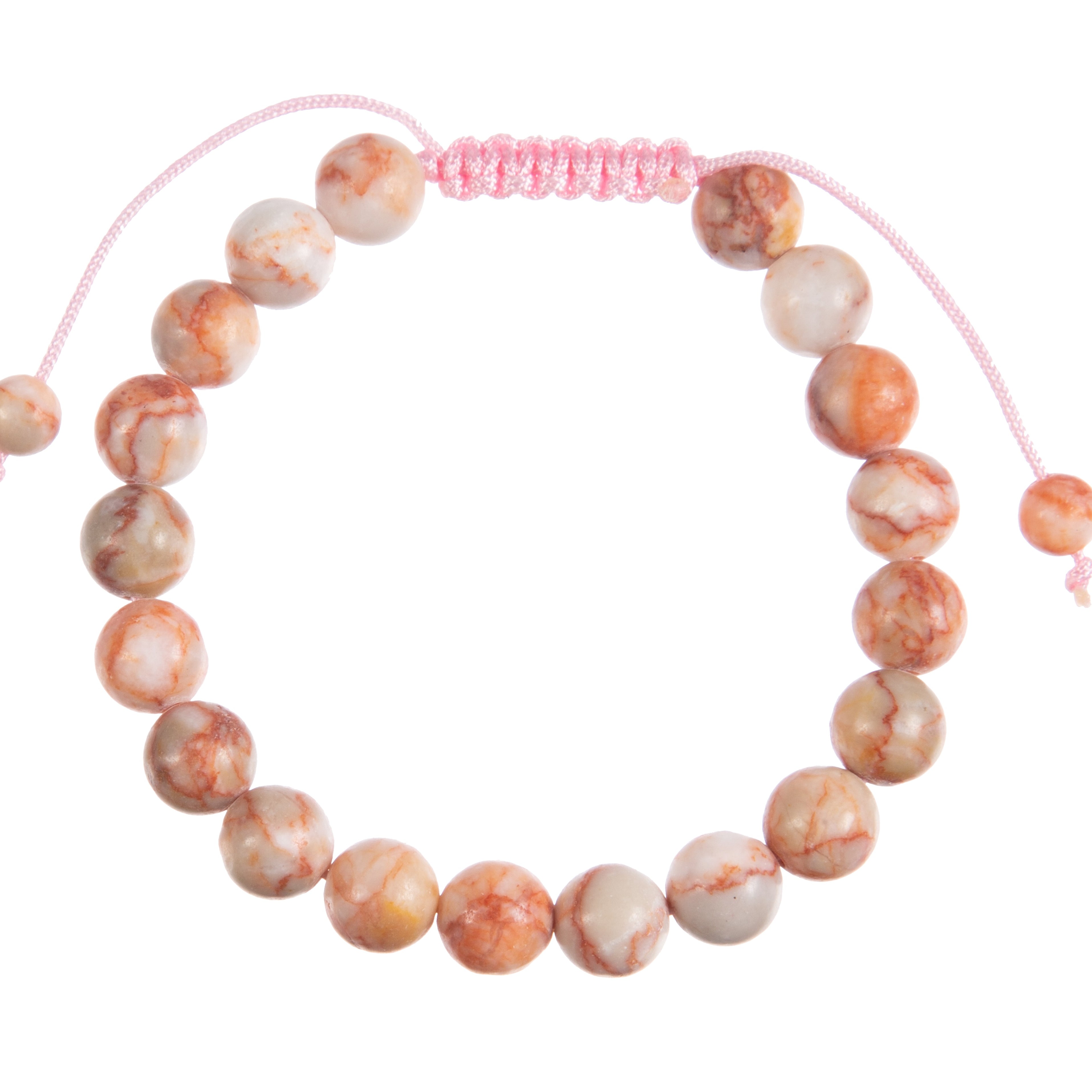 Red Network Stone Braided Bracelet B4156-8MM