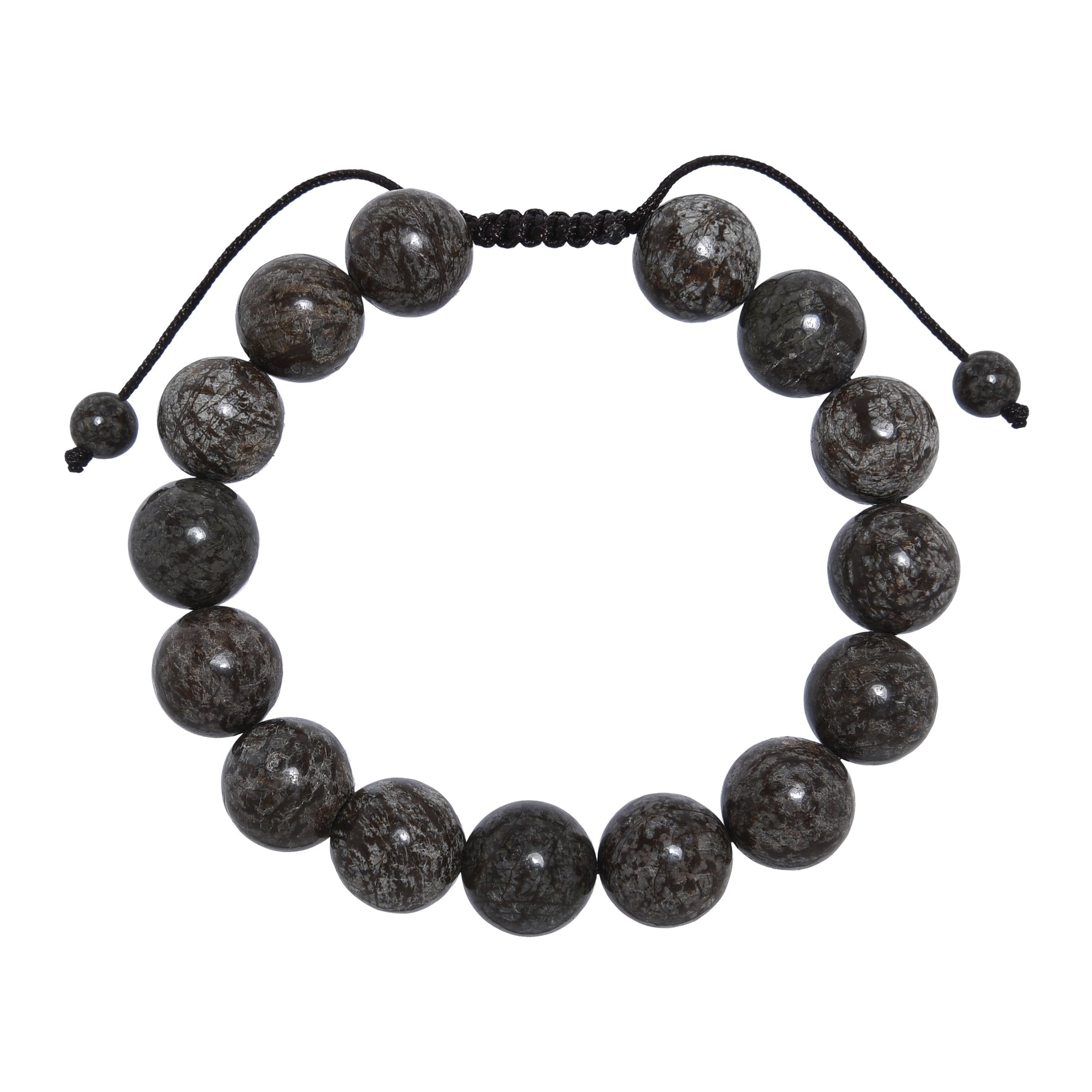 Red Snowflake Stone Braided Bracelet B4157-12MM