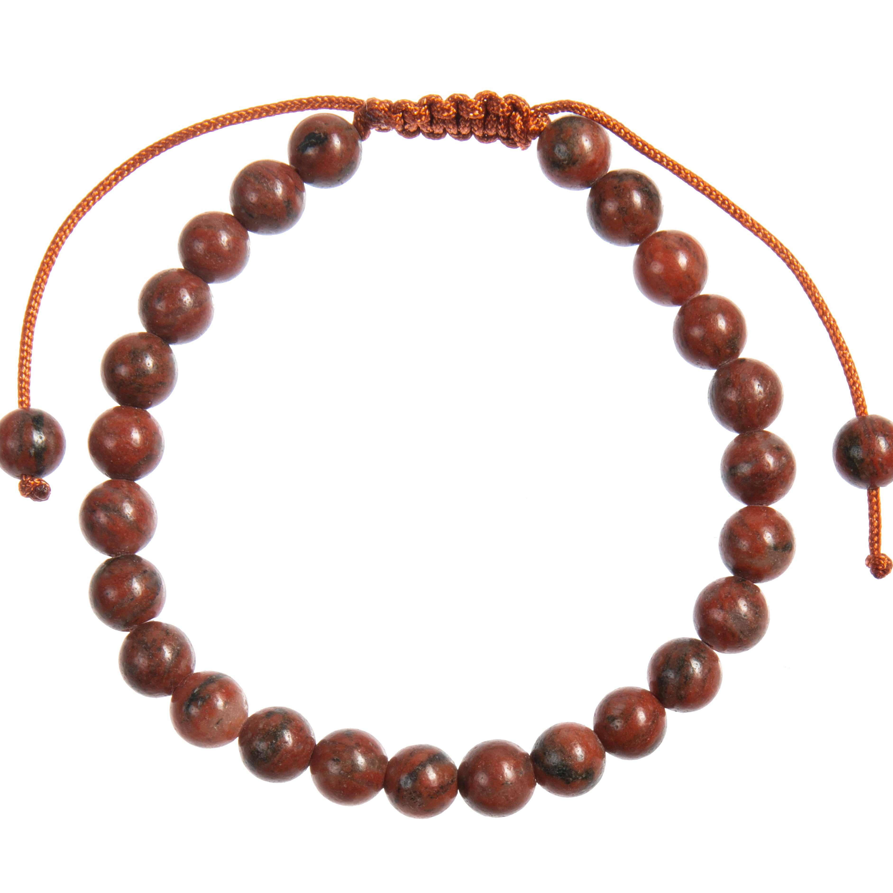 Red Sesame Jasper Beaded Bracelet B4158 - 6MM