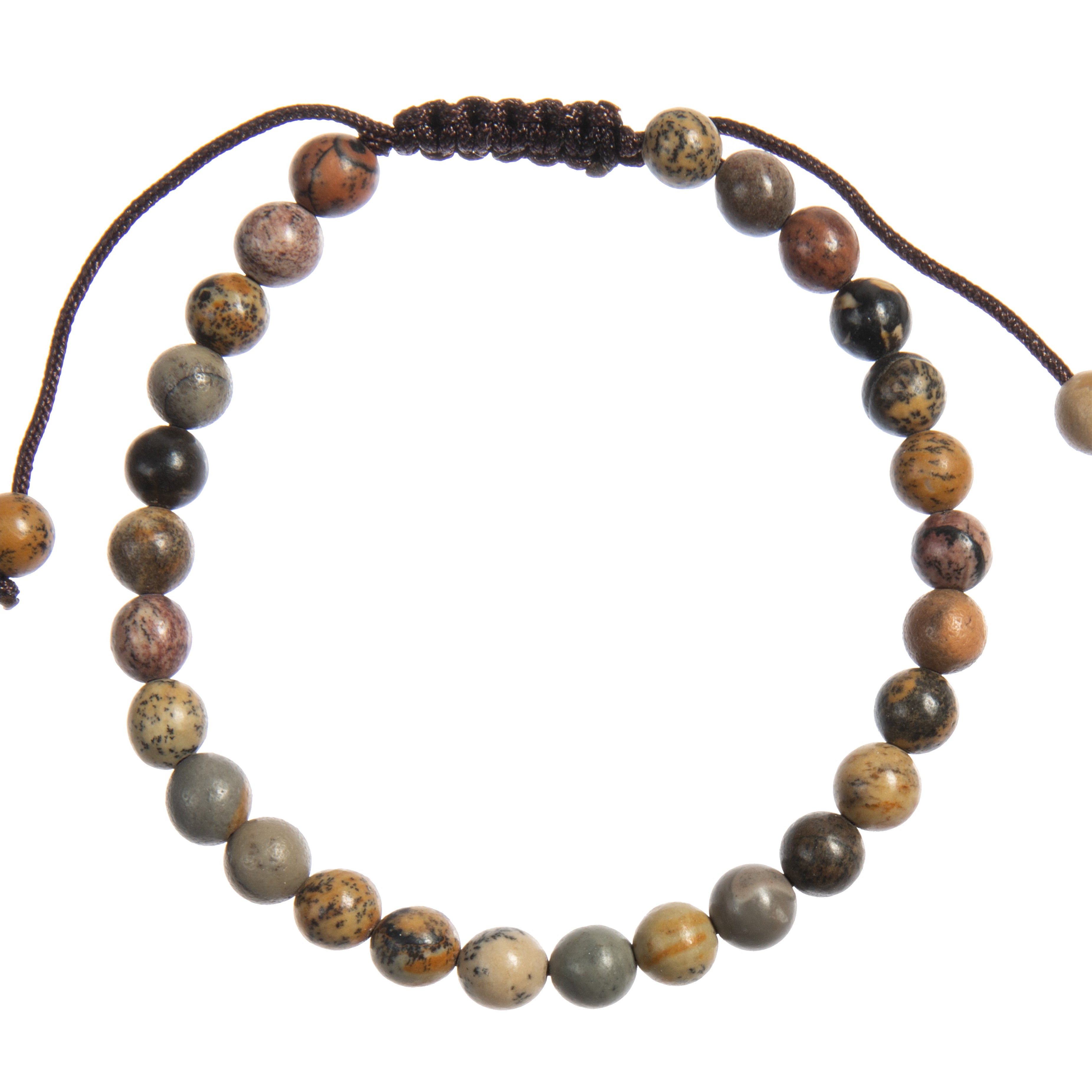 Grass Jasper Beaded Bracelet B4159-6MM