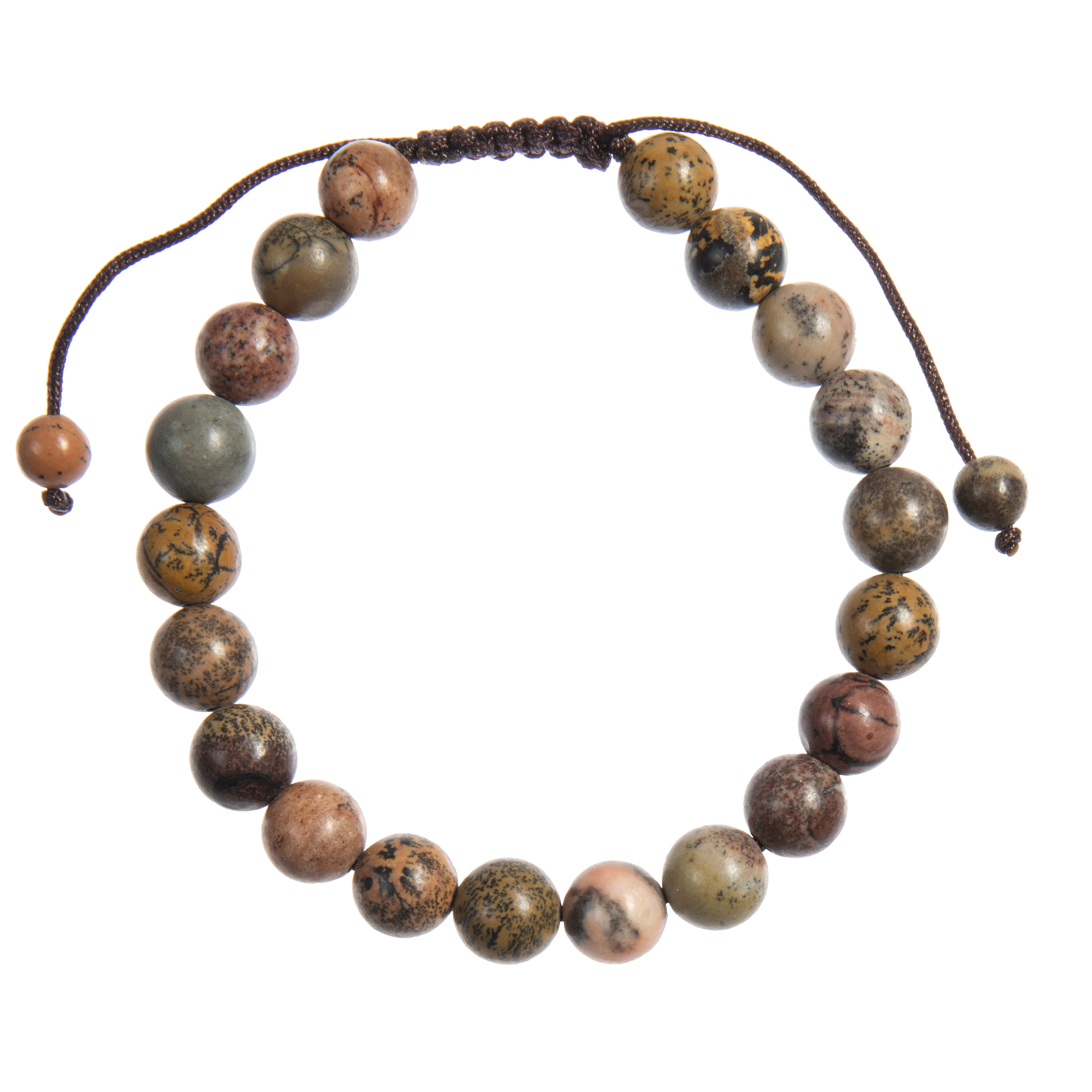 Grass Jasper Beaded Bracelet B4159-8MM