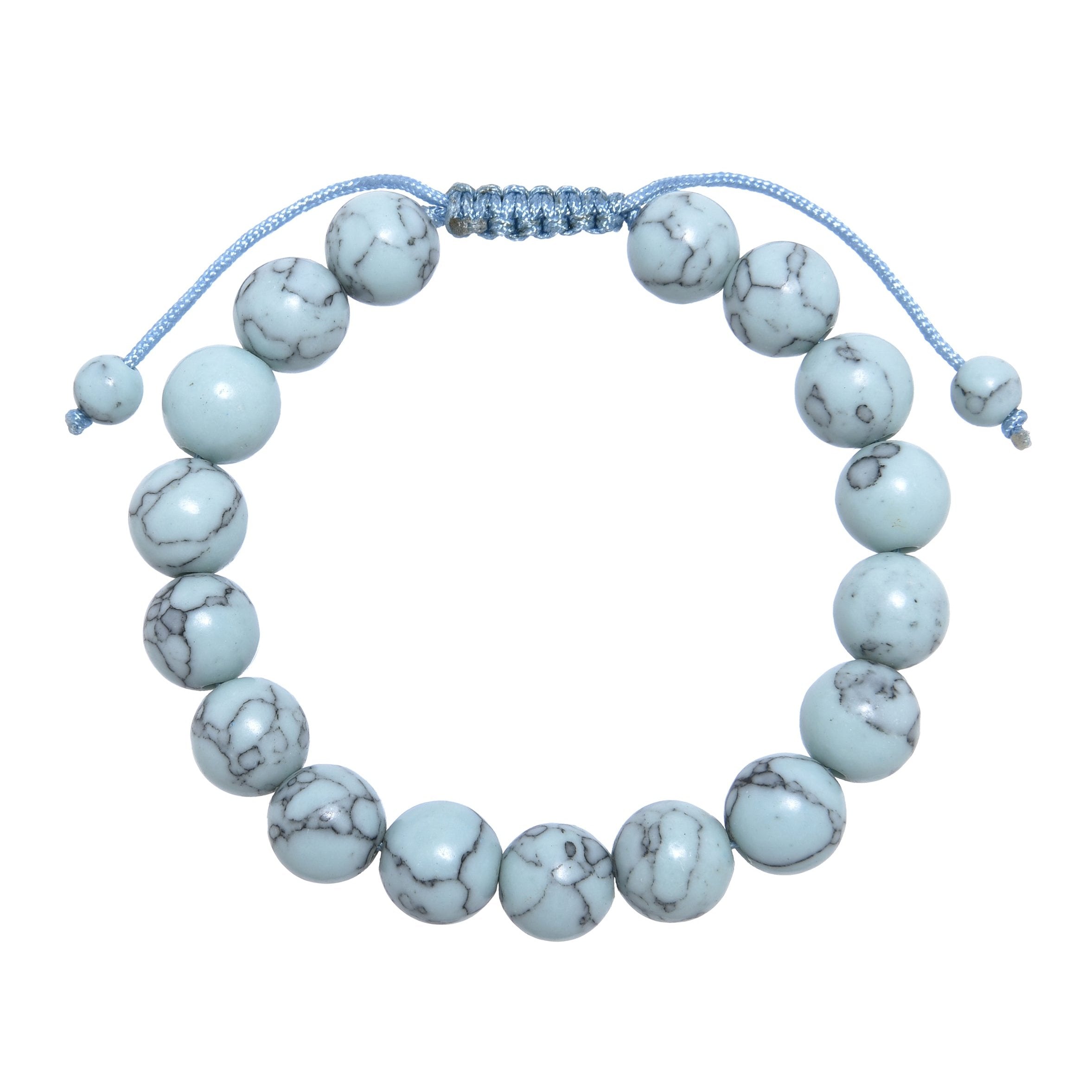 Turquoise Stone Braided Bracelet B4160-10MM