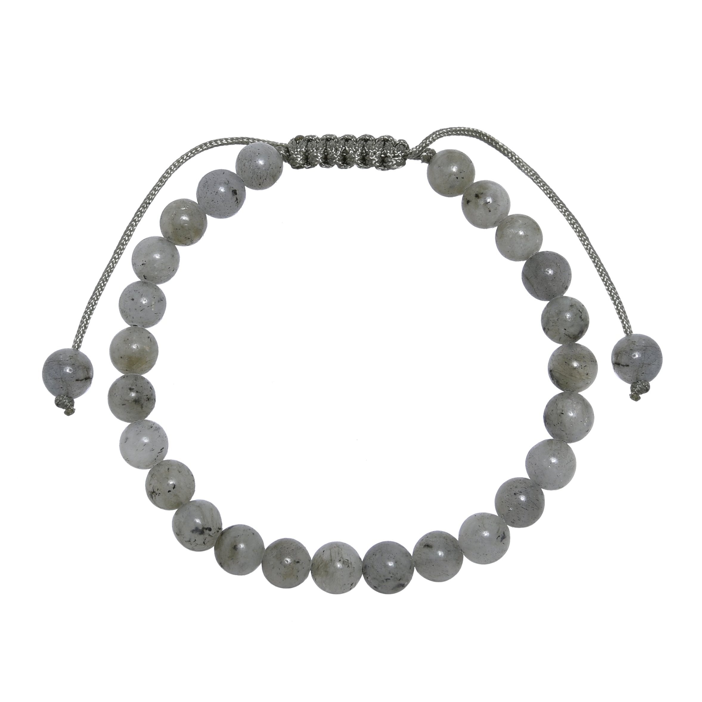 Labradorite Stone Braided Bracelet B4161-6MM