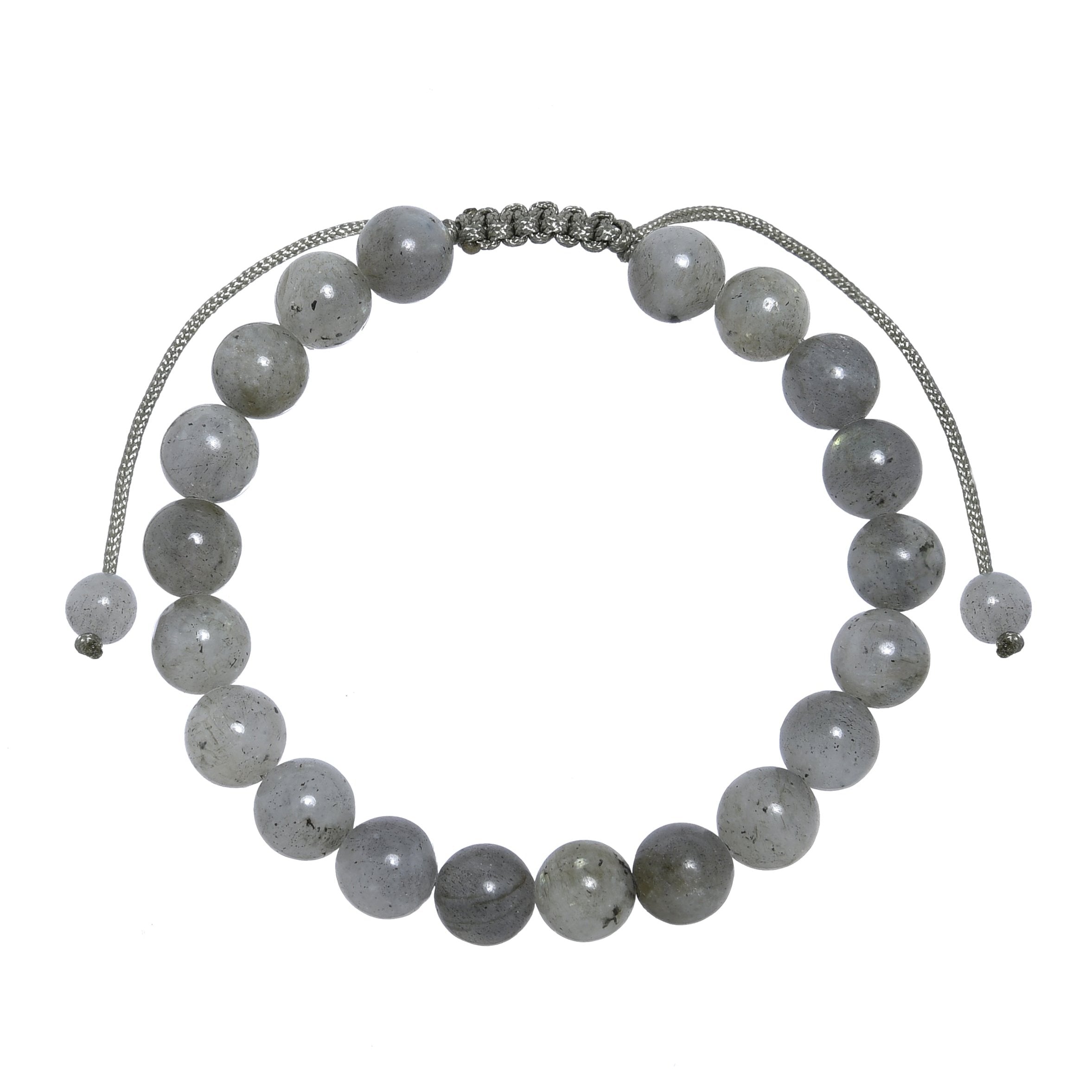 Labradorite Stone Braided Bracelet B4161-8MM