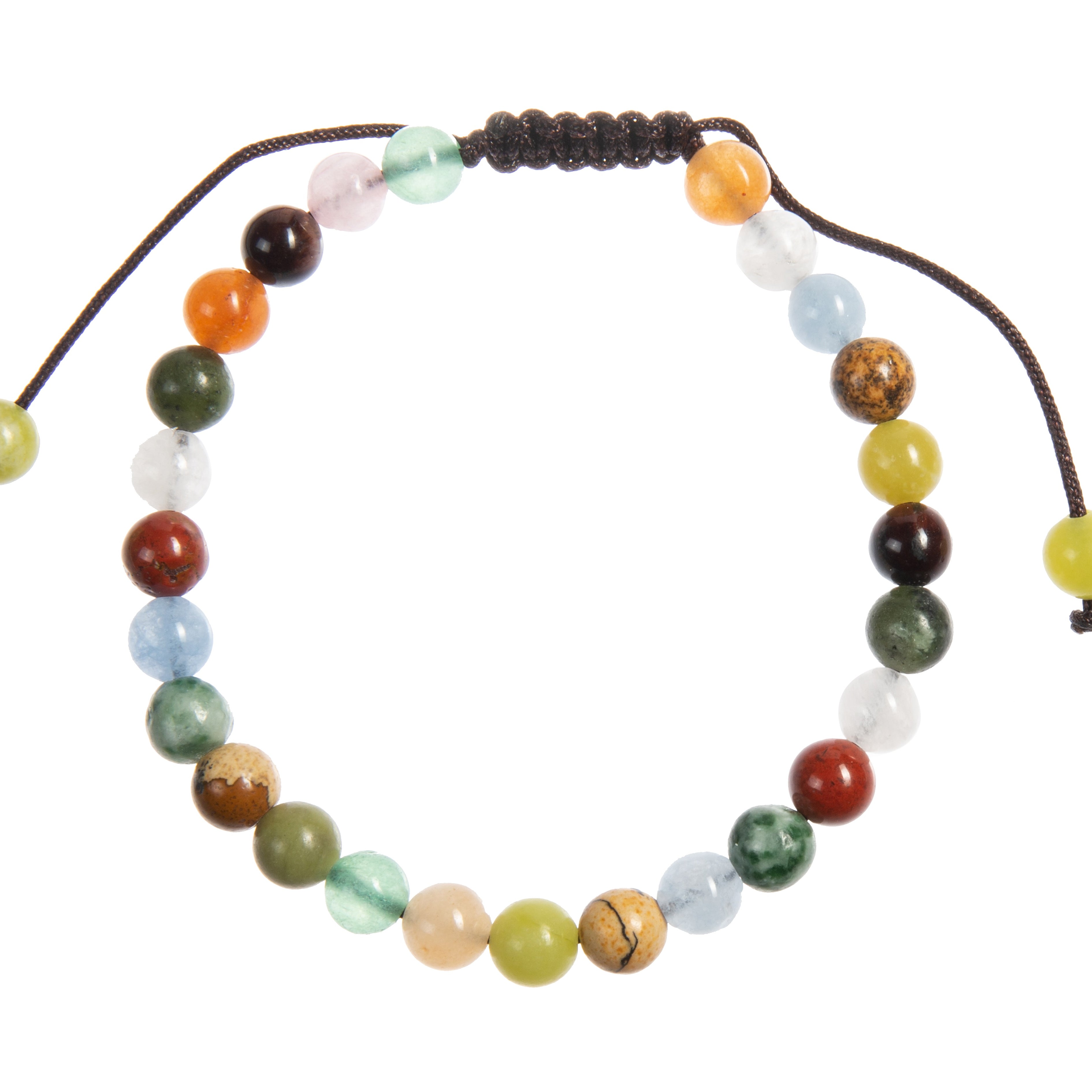 Mixed Stone Beaded Bracelet B4164-8MM