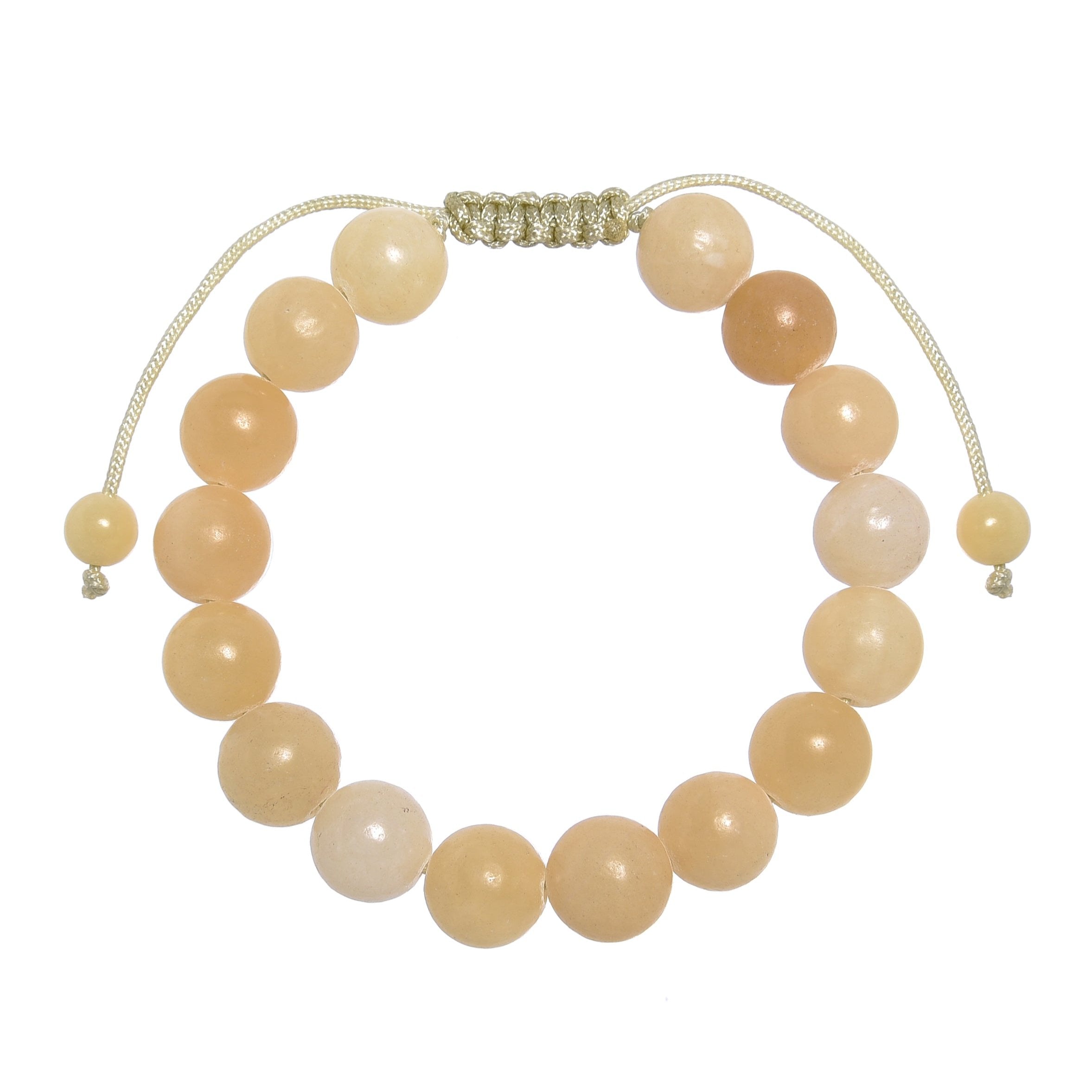 Yellow Jade Stone Braided Bracelet B4168-10MM