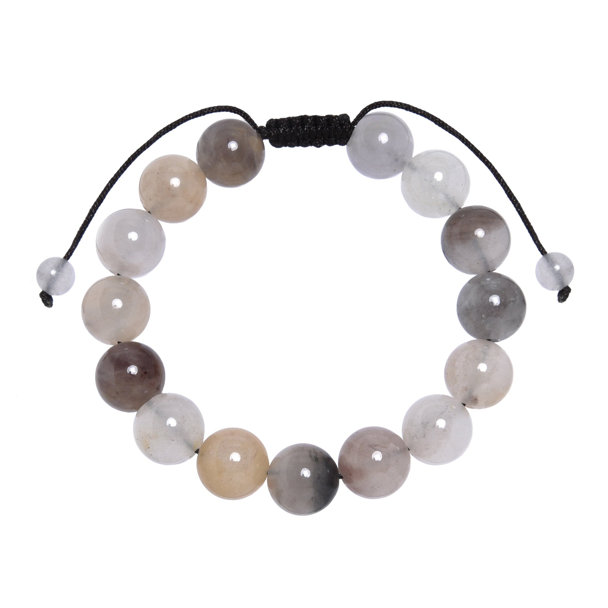 Violet Japer Stone Braided Bracelet B4182-12MM