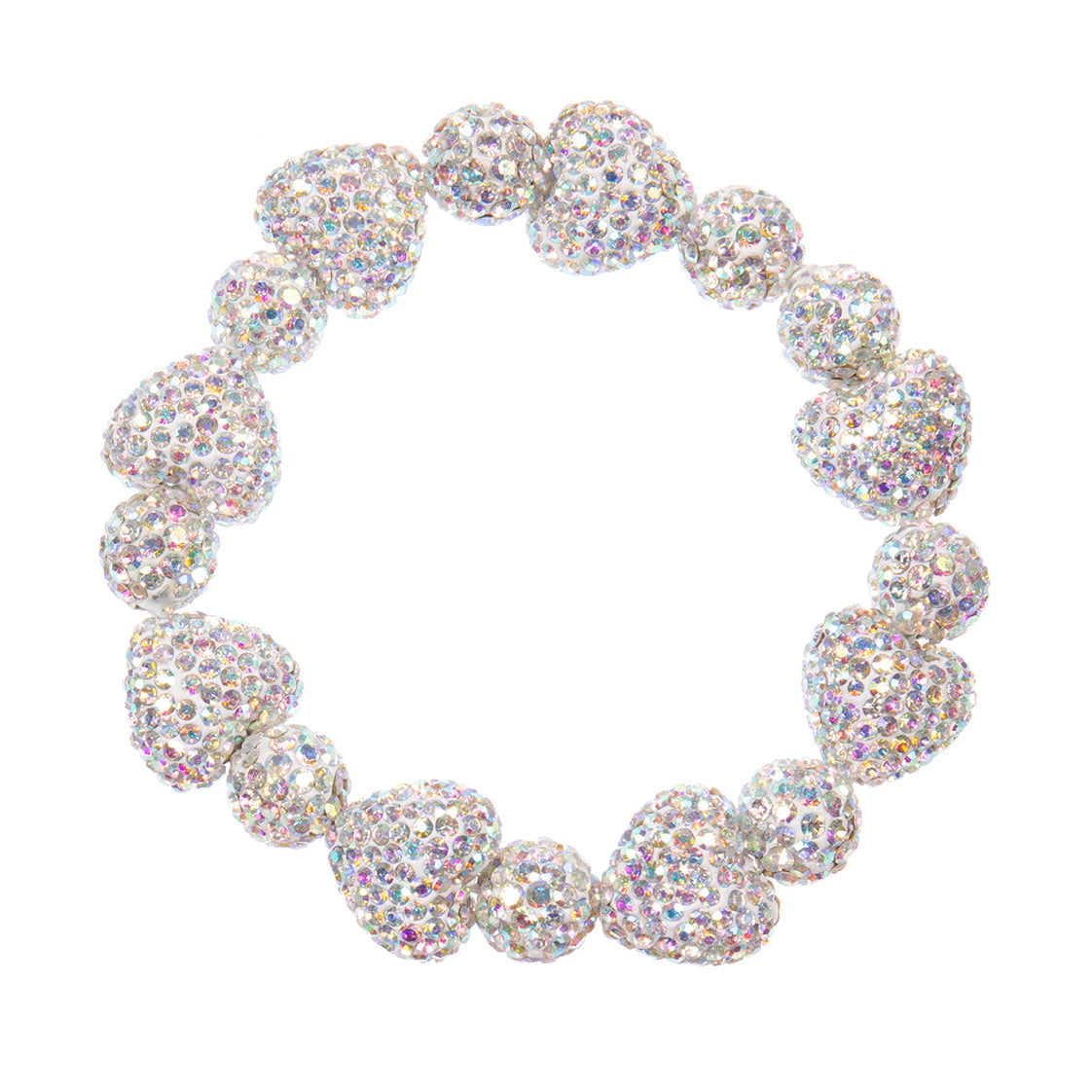Heart Bead Rhinestone Bracelet B4259