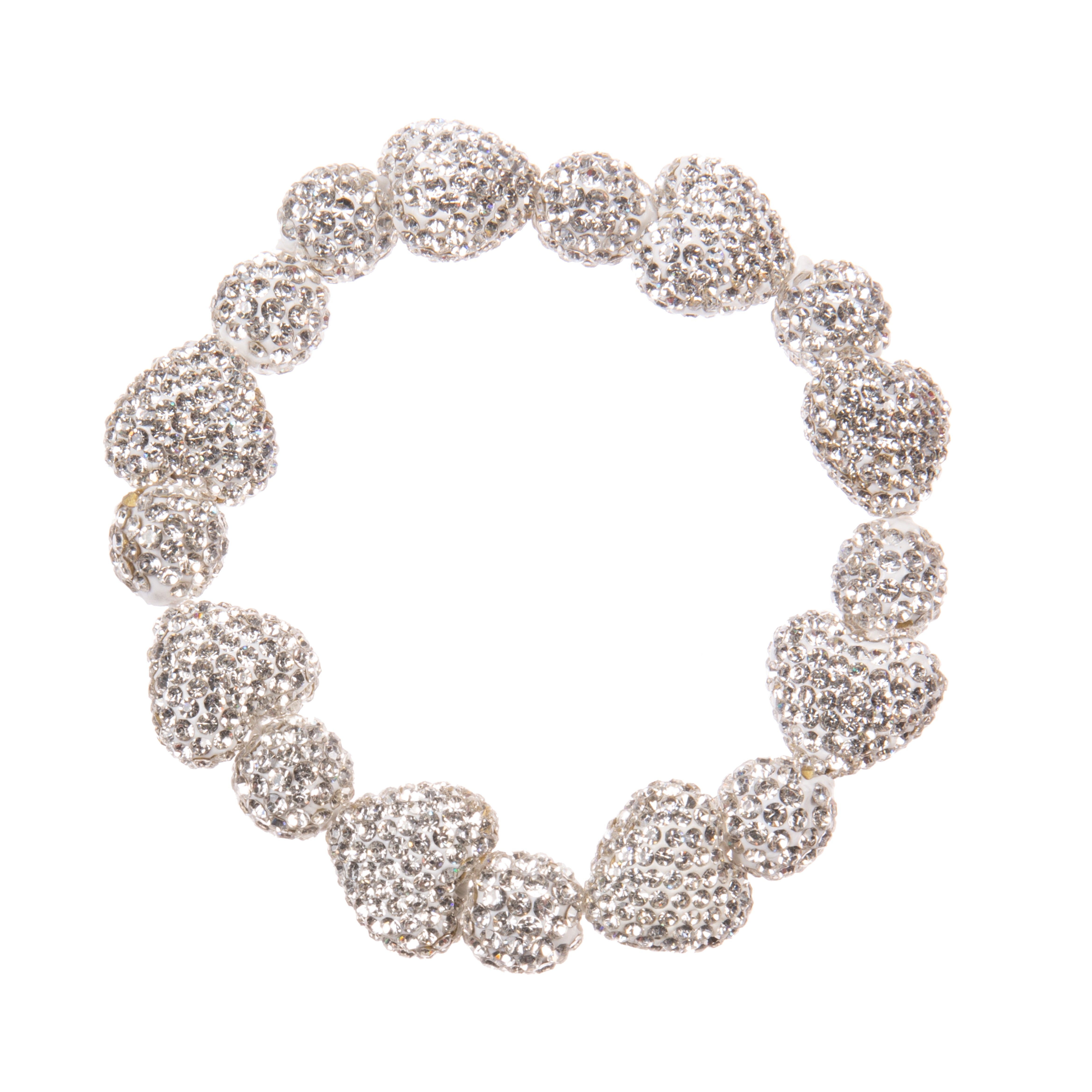 Heart Bead Rhinestone Bracelet B4259