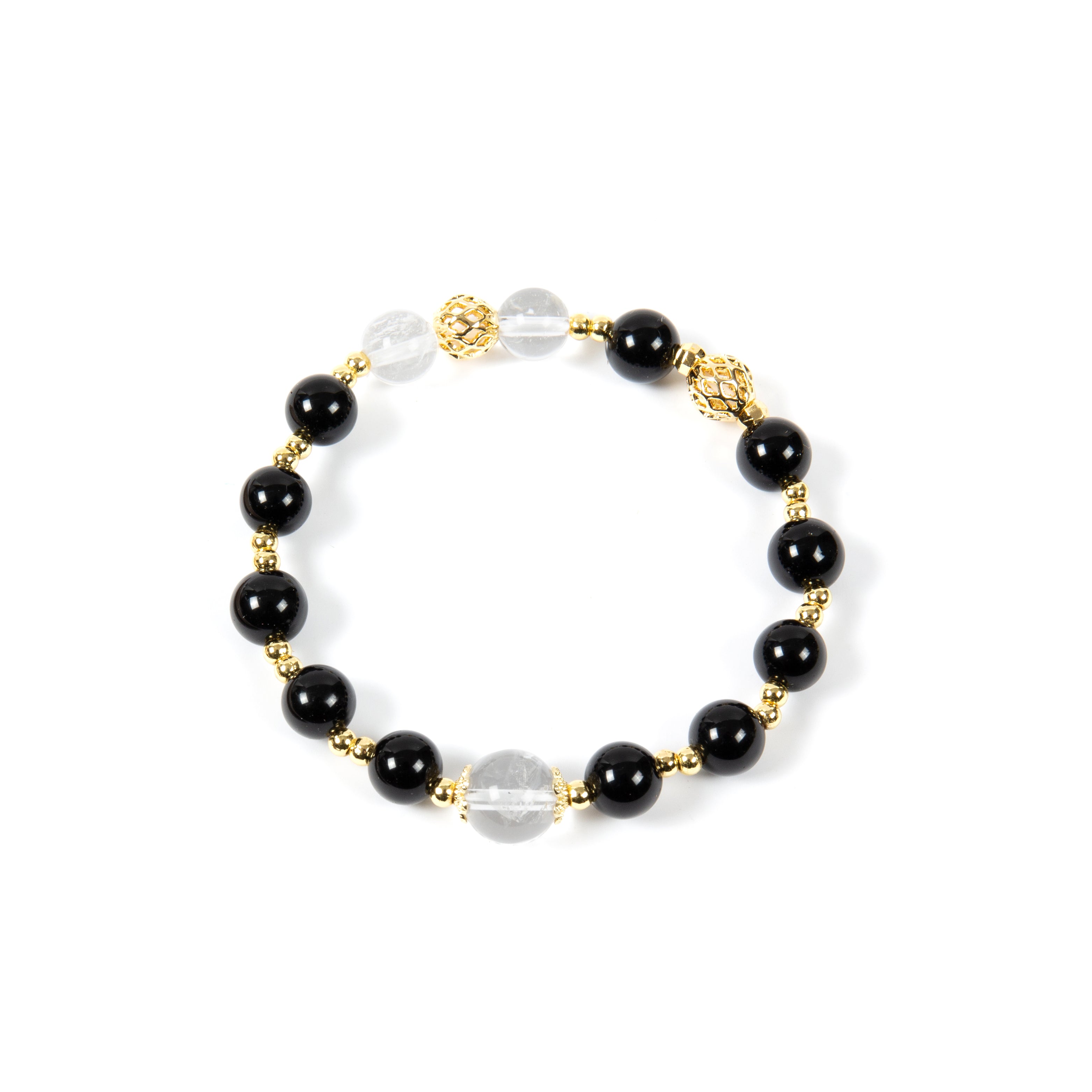 18K Gold Plated Various Stones Strech Bracelet B4320