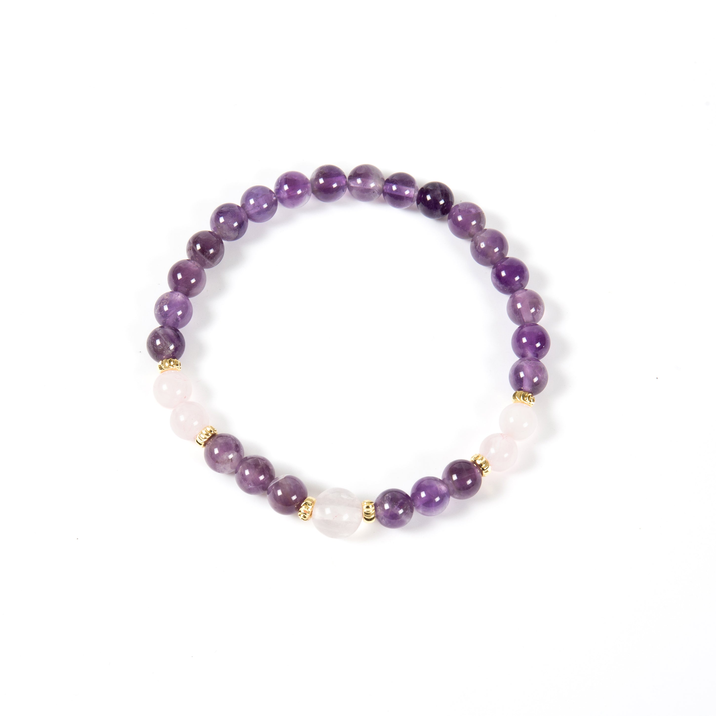 18K Gold Plated Various Stones Strech Bracelet B4321