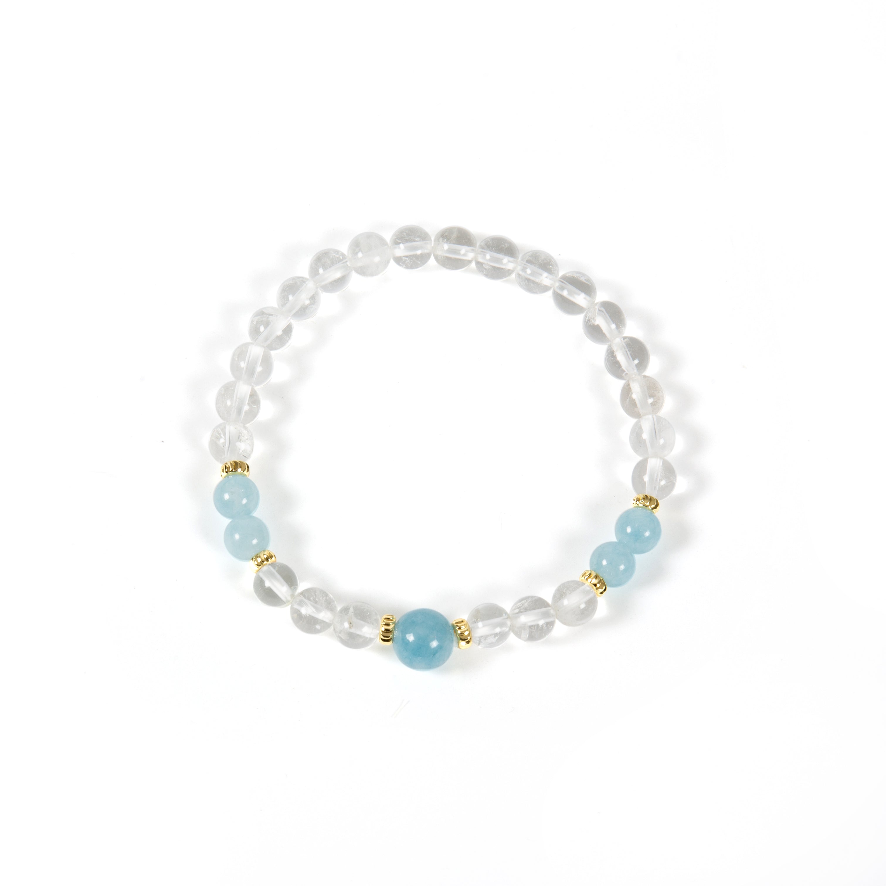 18K Gold Plated Various Stones Strech Bracelet B4321