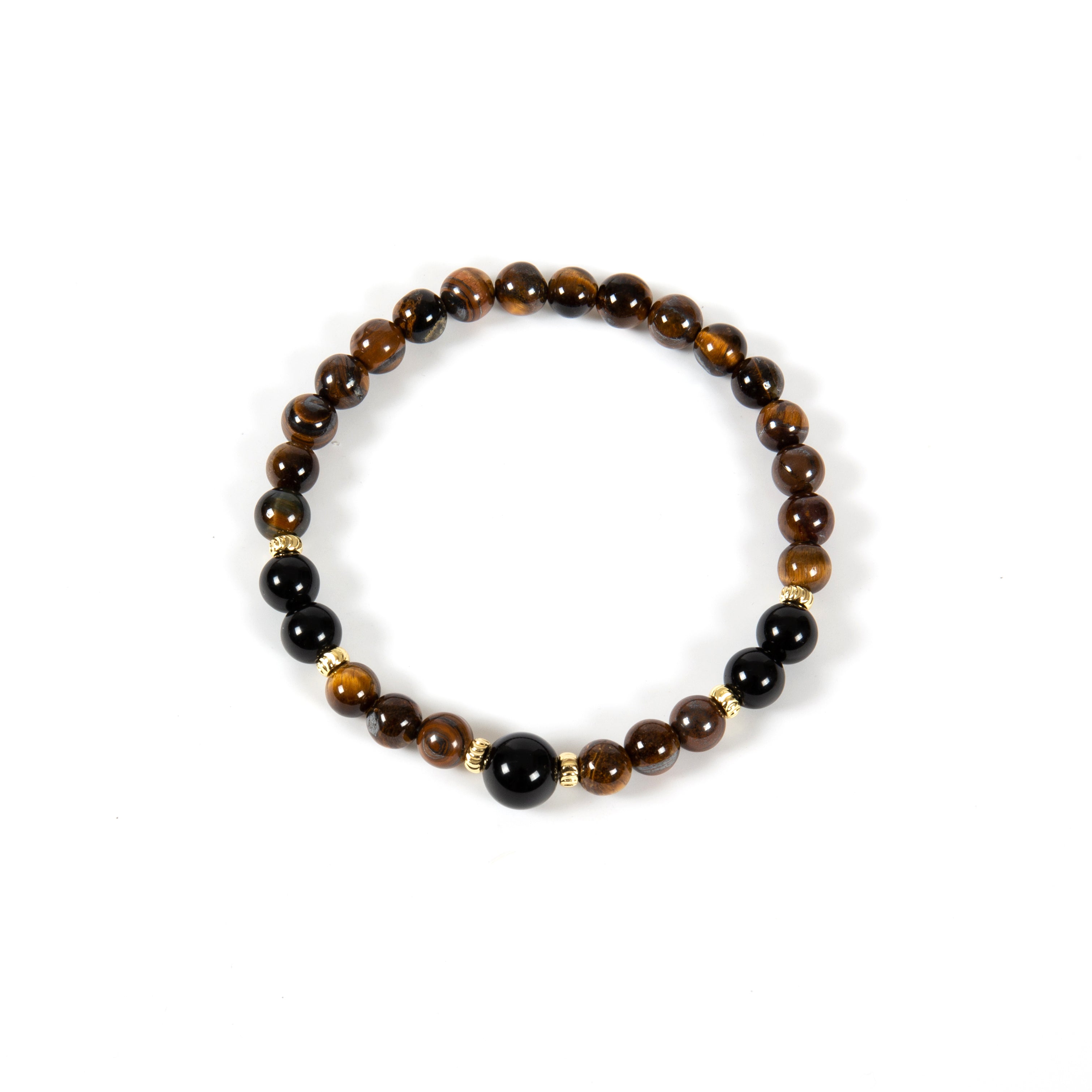 18K Gold Plated Various Stones Strech Bracelet B4321