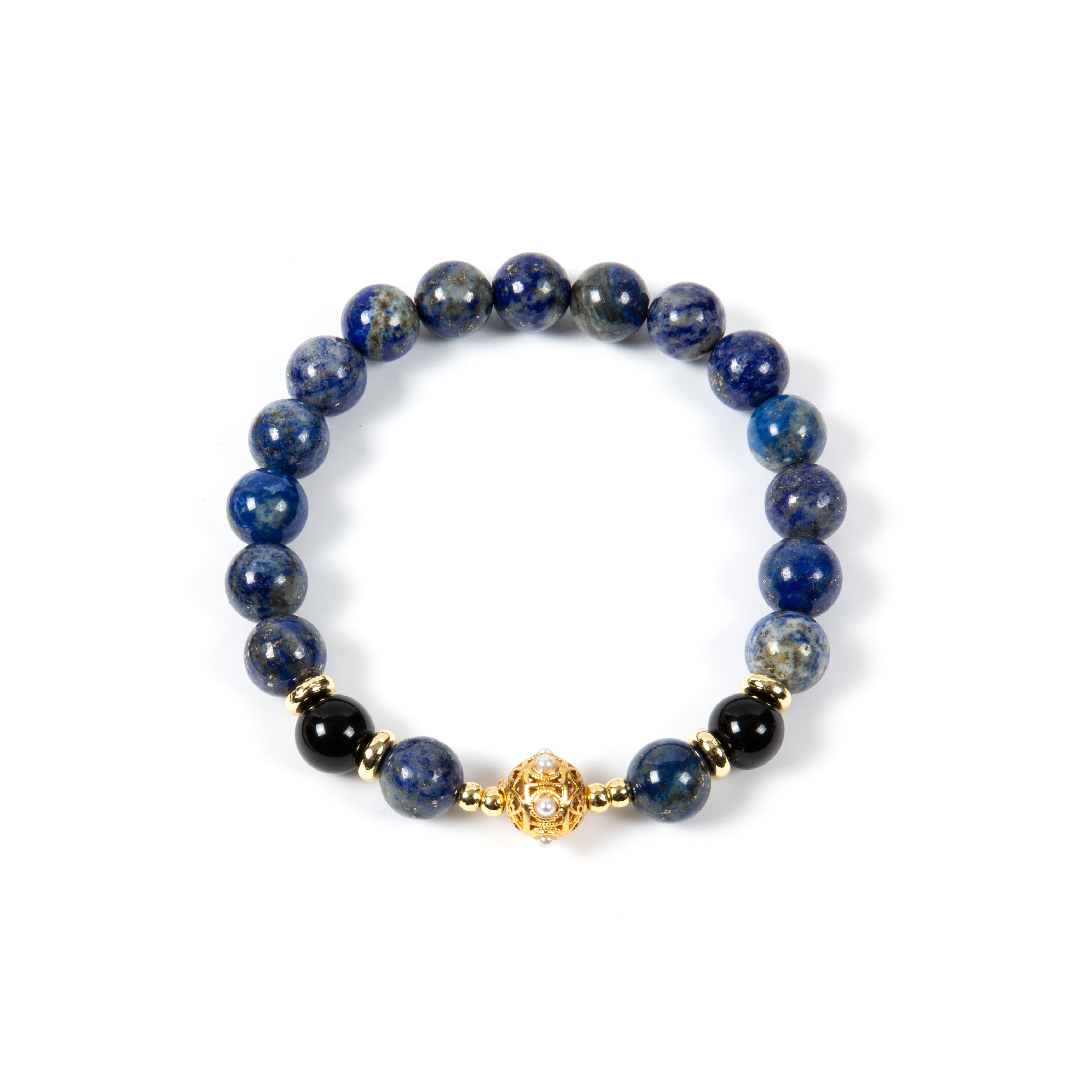 18K Gold Plated Various Stones Strech Bracelet B4324