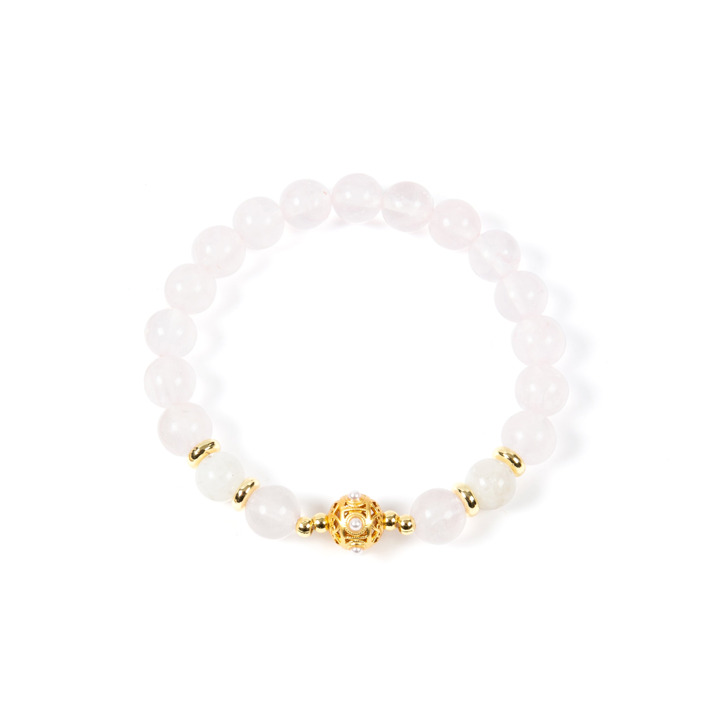 18K Gold Plated Various Stones Strech Bracelet B4324