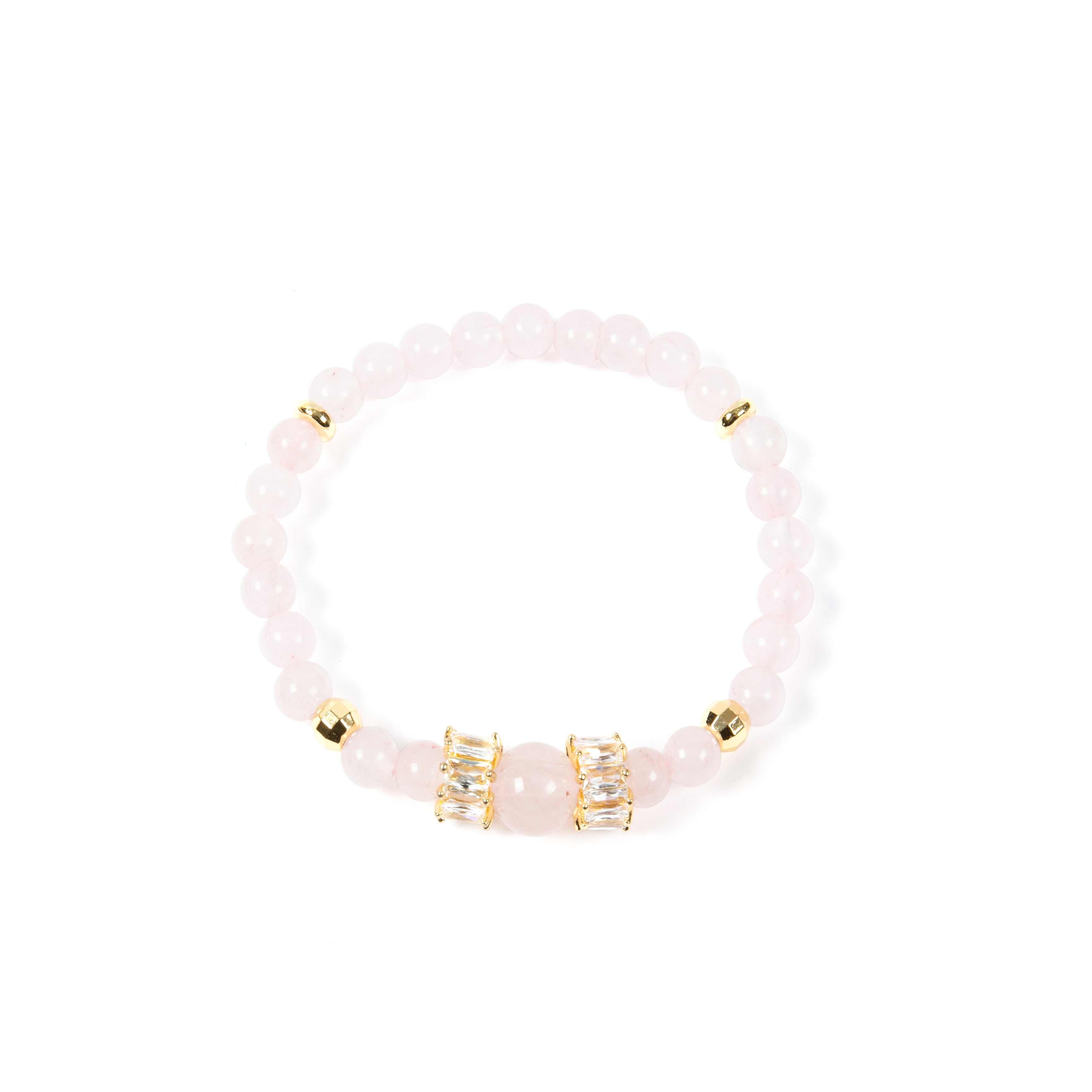 18K Gold Plated Various Stones Cubic Zirconia Strech Bracelet B4325