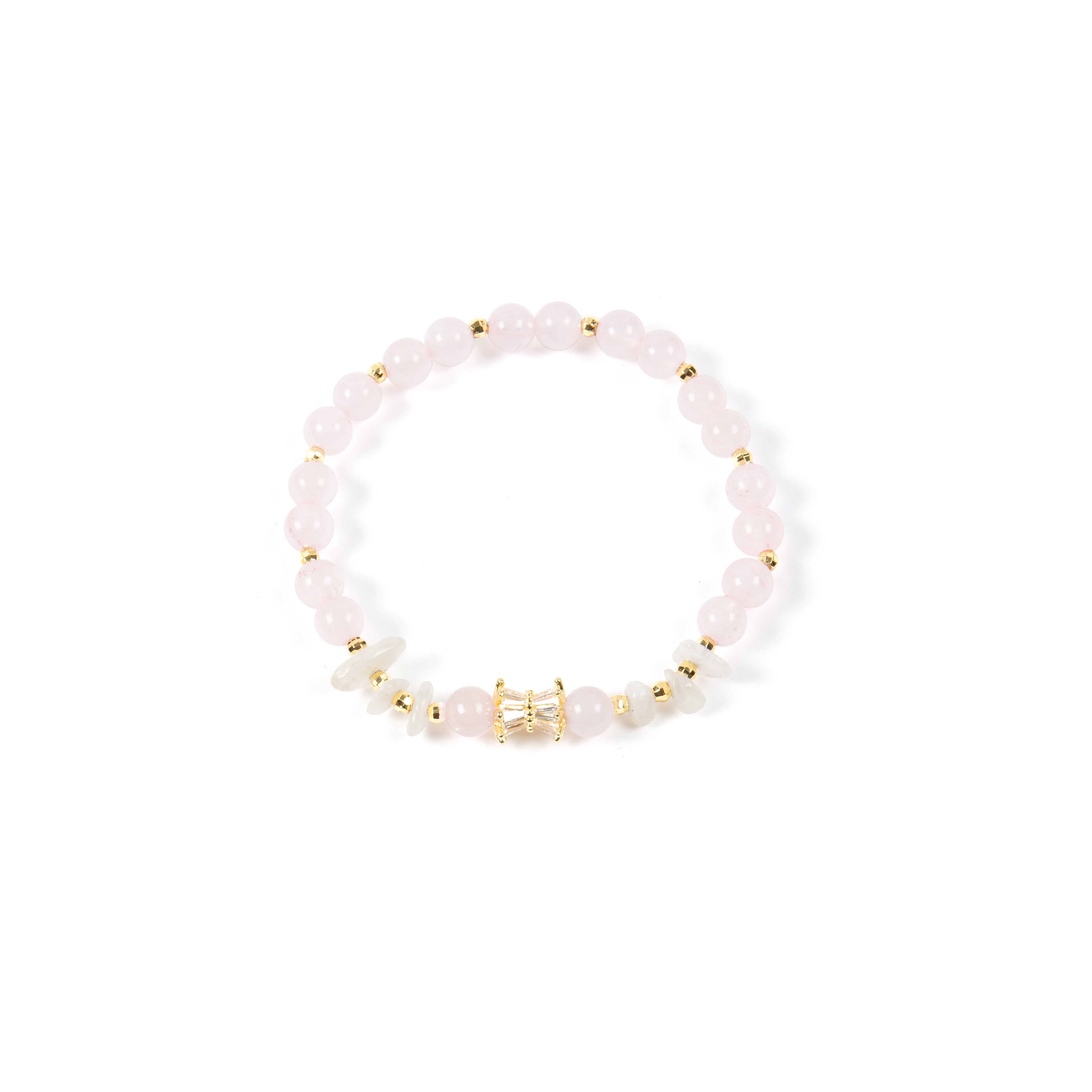 18K Gold Plated Various Stones Cubic Zirconia Strech Bracelet B4327