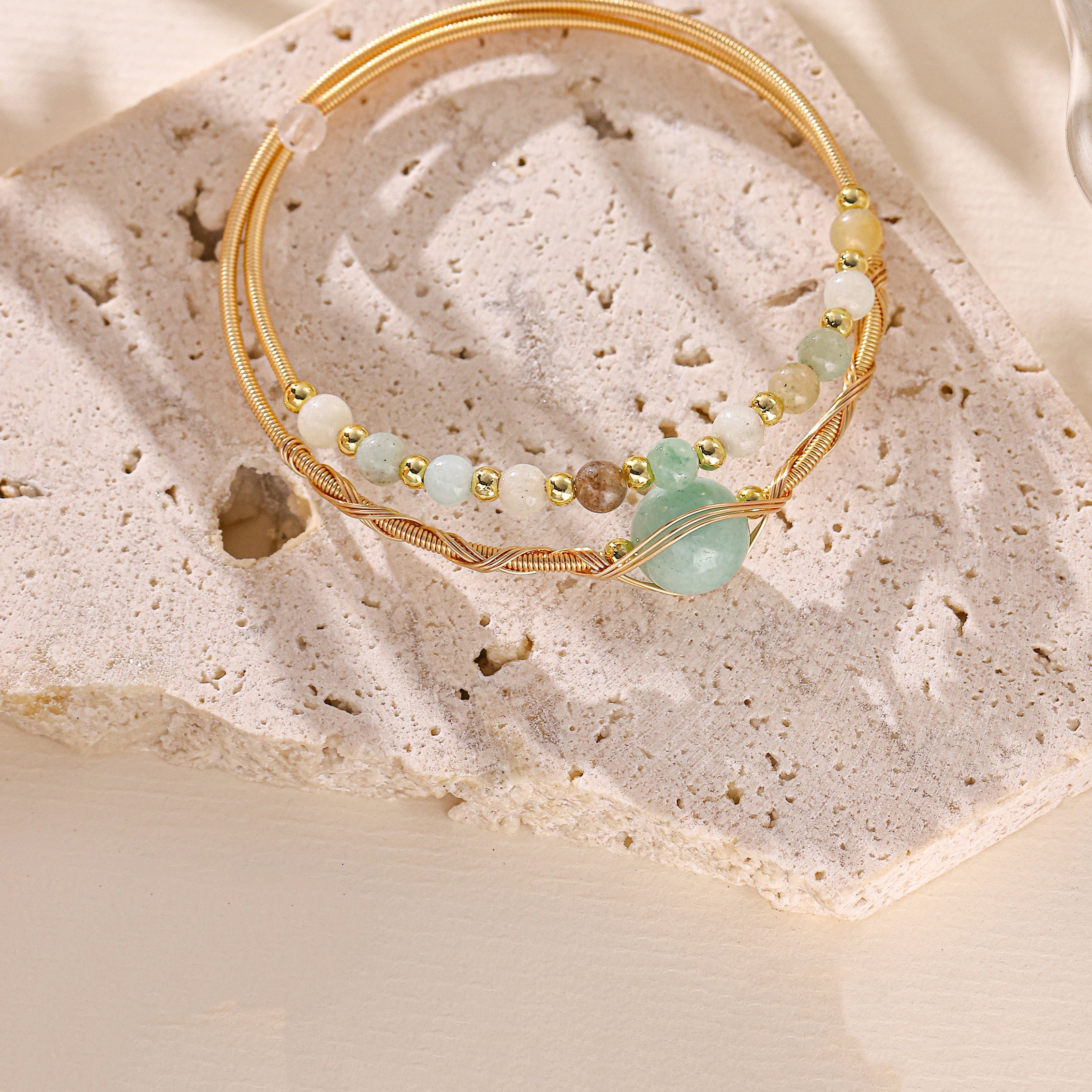 Various Stones Handmade Bracelet B4332