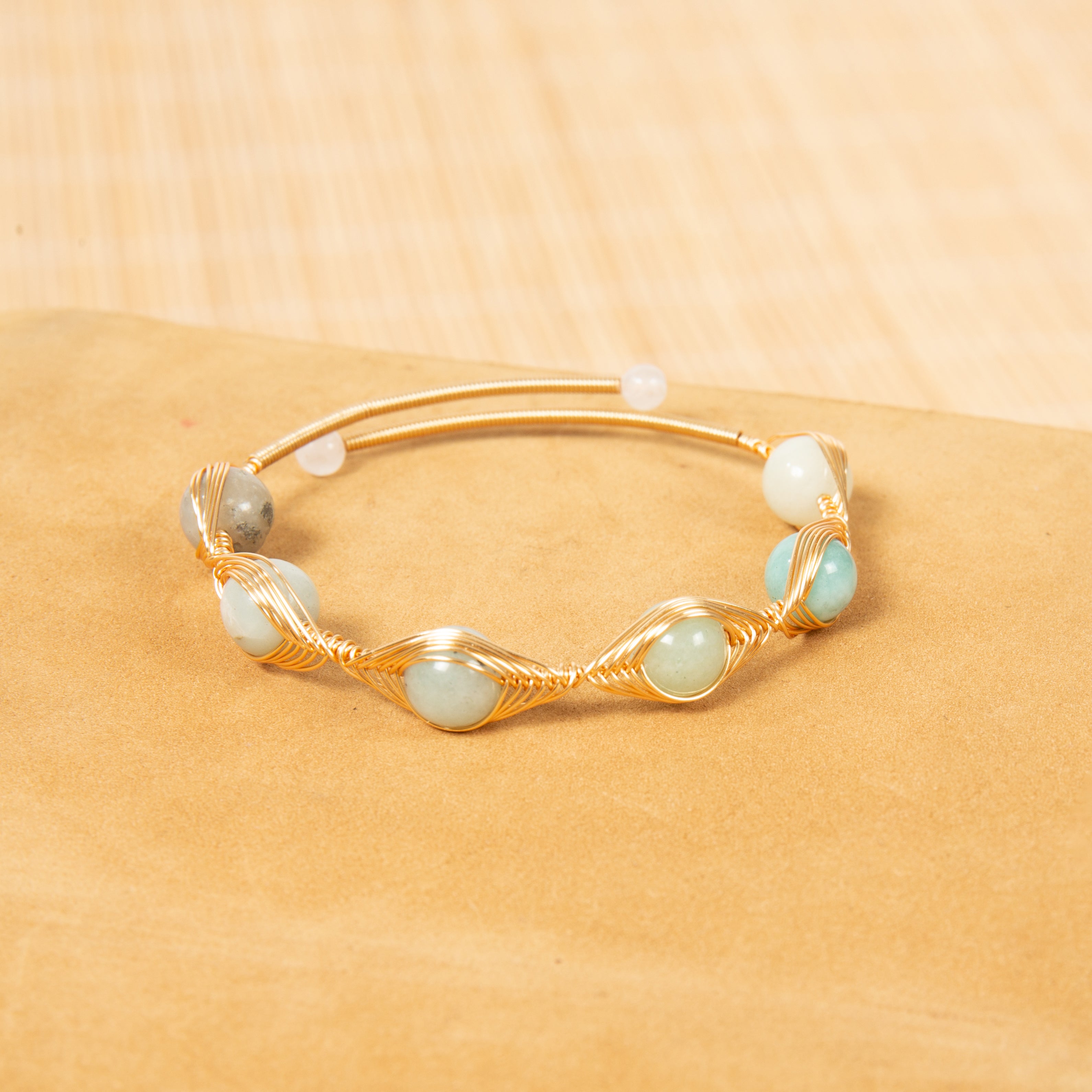 Various Stones Copper Handmade Bracelet B4333