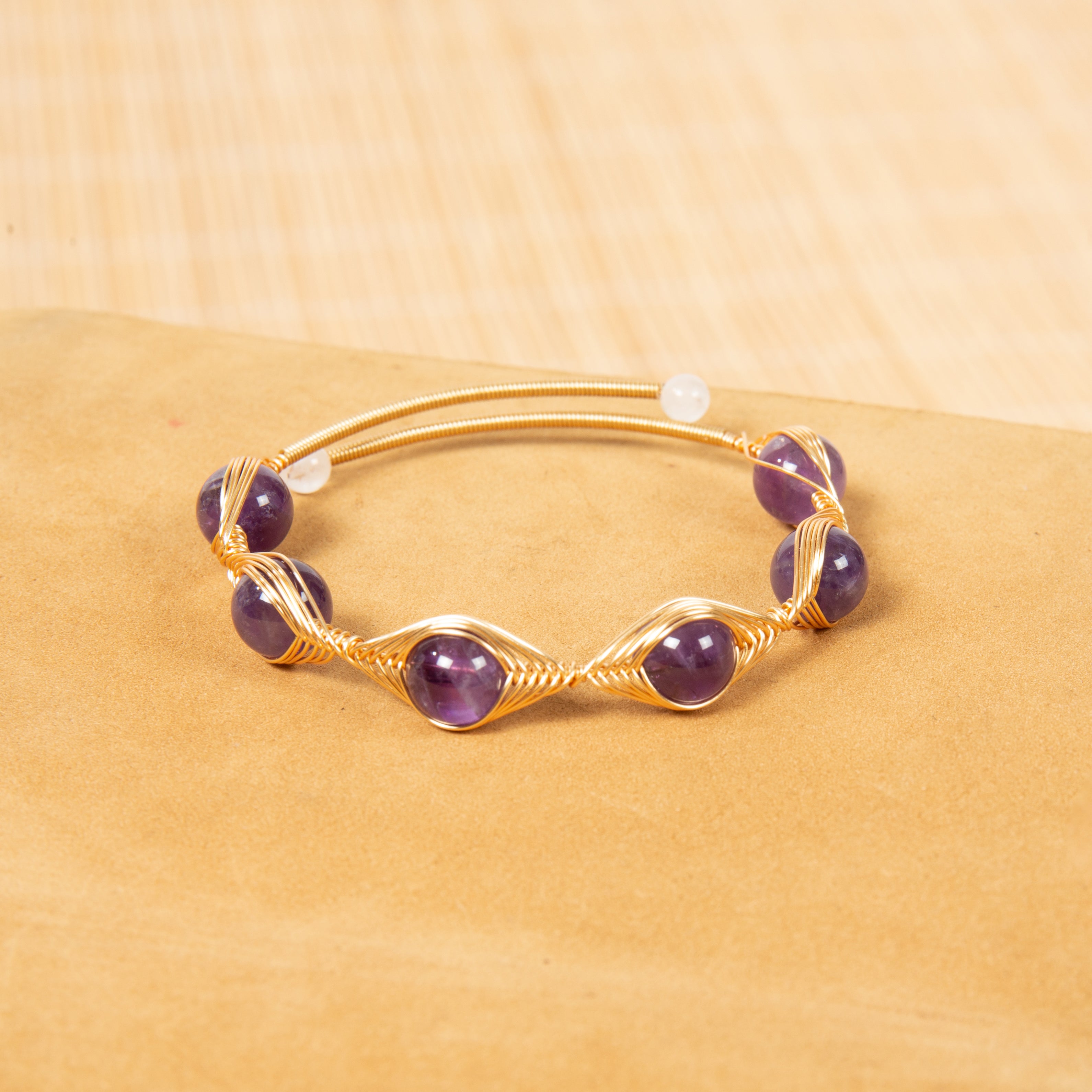 Various Stones Copper Handmade Bracelet B4333