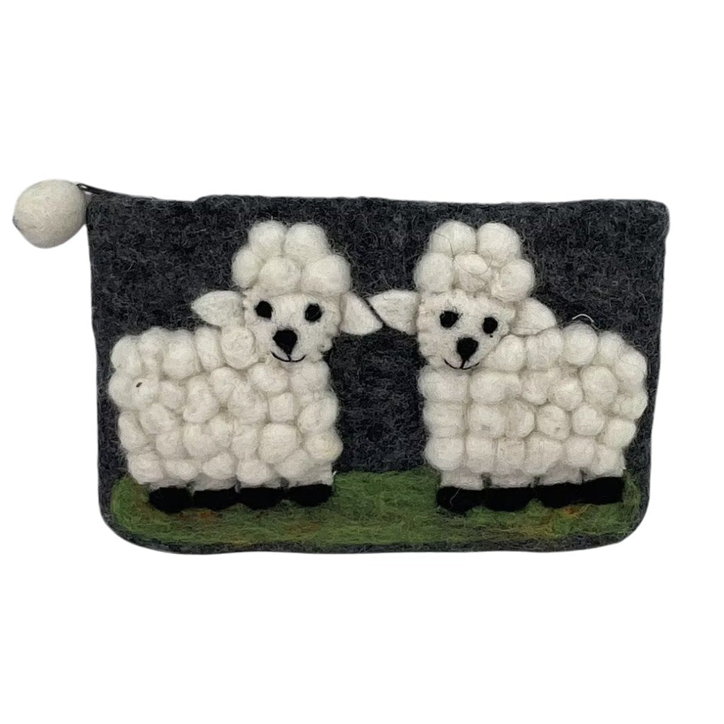 Sheep Pattern Felt Coin Purse HB2747