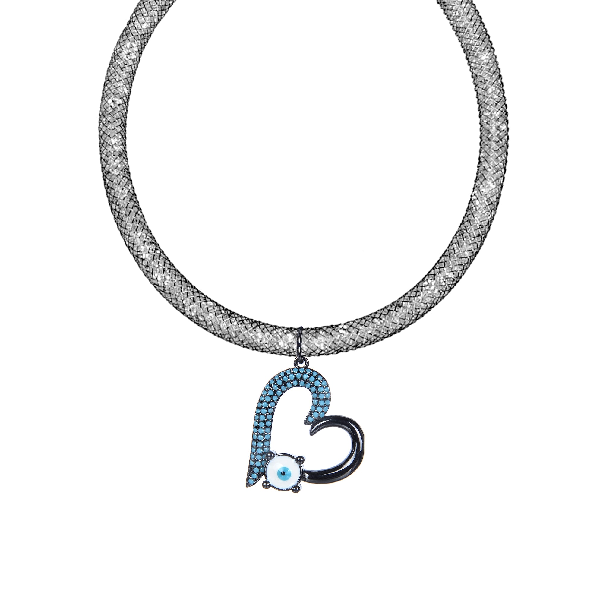 Heart Eye Shaped Zircon Pendant For Bracelet BP0366