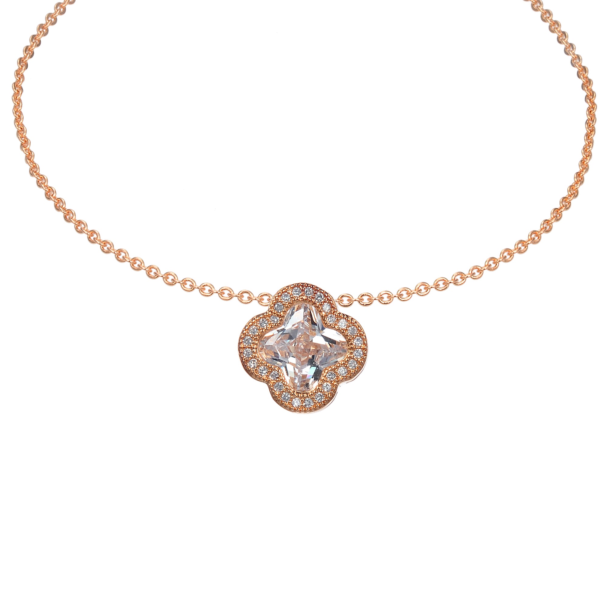 Clover Zircon Chain Bracelet BP0405