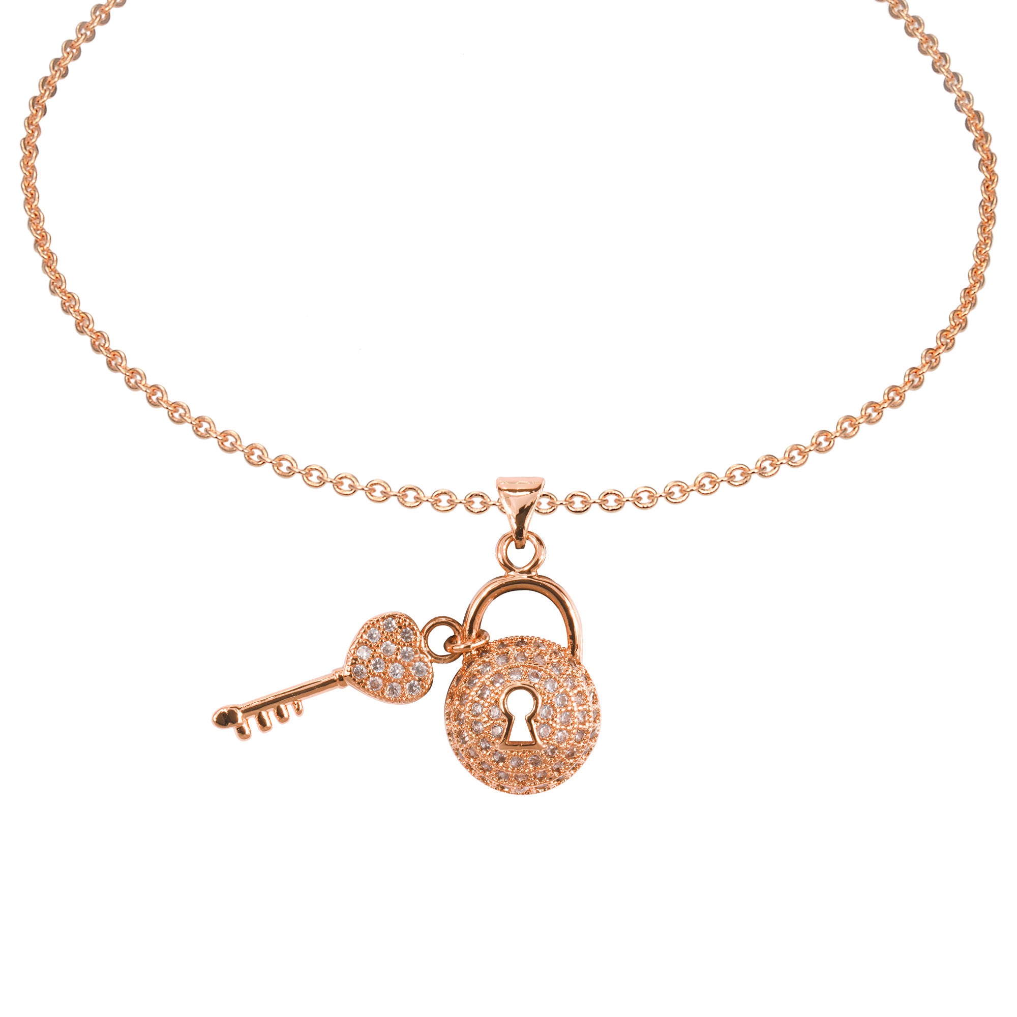 Key&Lock Zircon Chain Bracelet BP0568