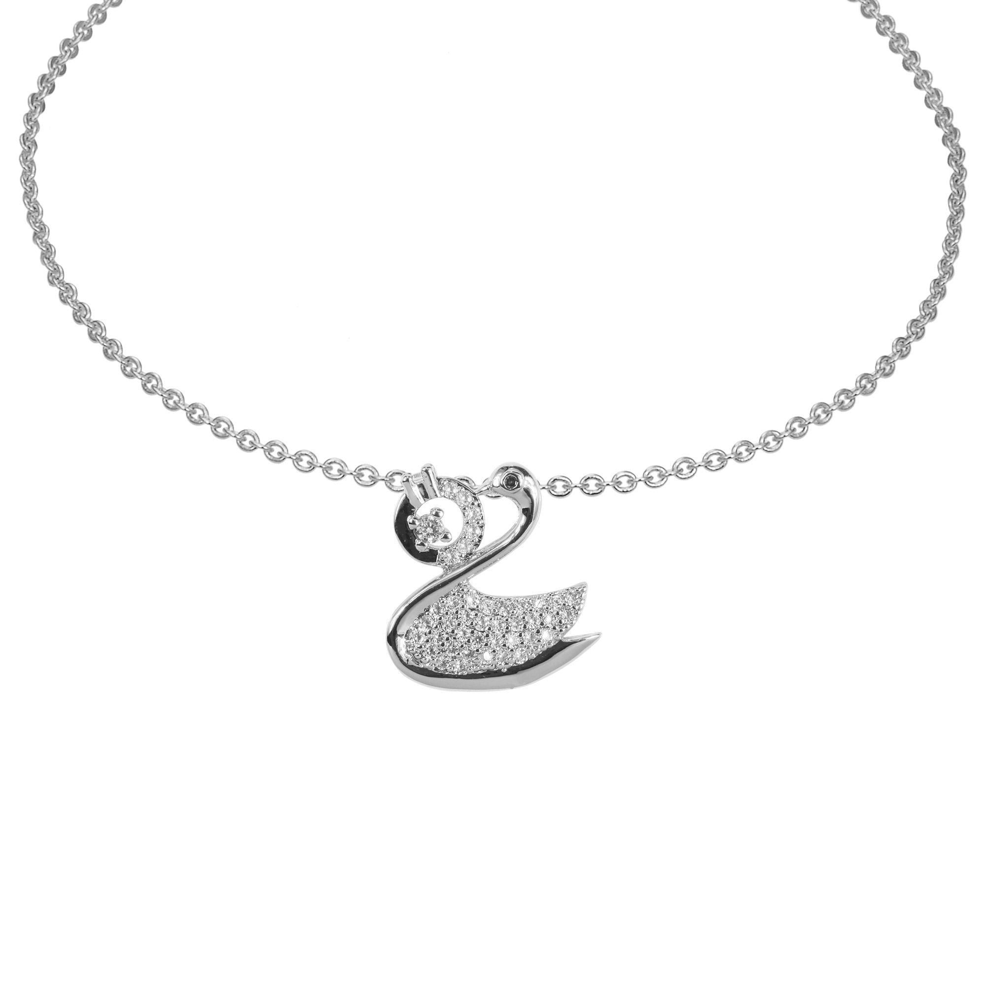 Swan Zircon Pendant For Bracelet BP0587