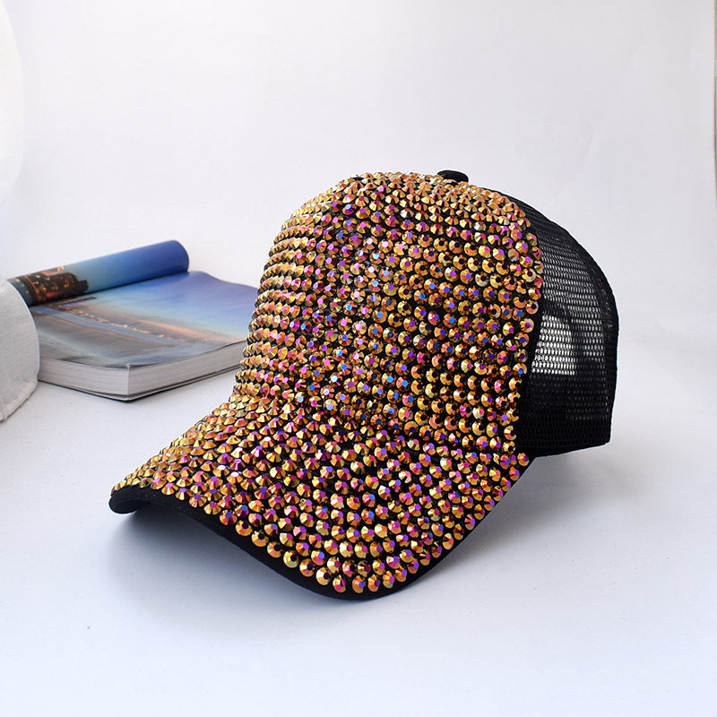 Rhinestone Mesh Hat C0063