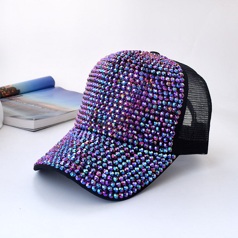 Rhinestone Mesh Hat C0063