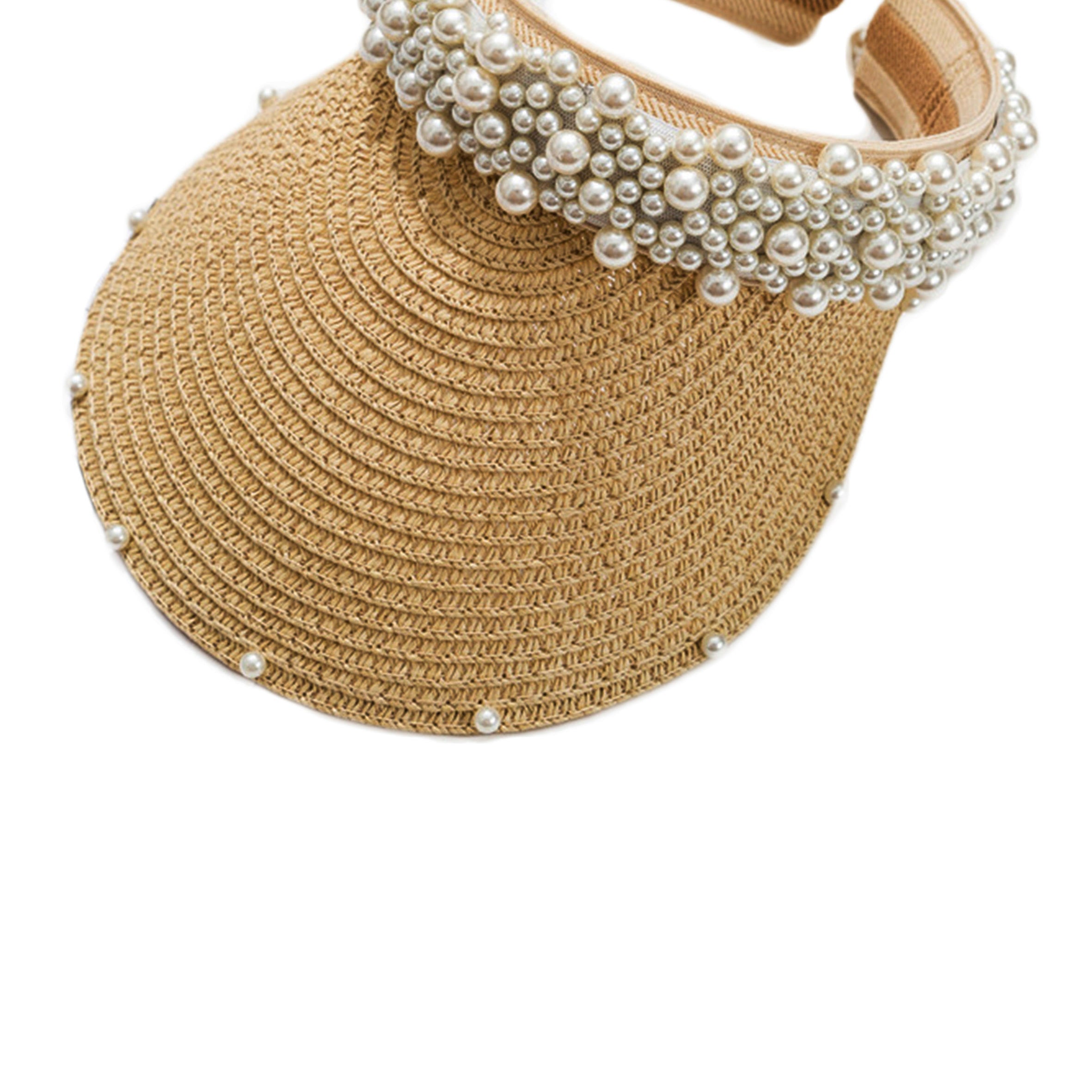 Handmade Pearl Vista Straw Hat C0196
