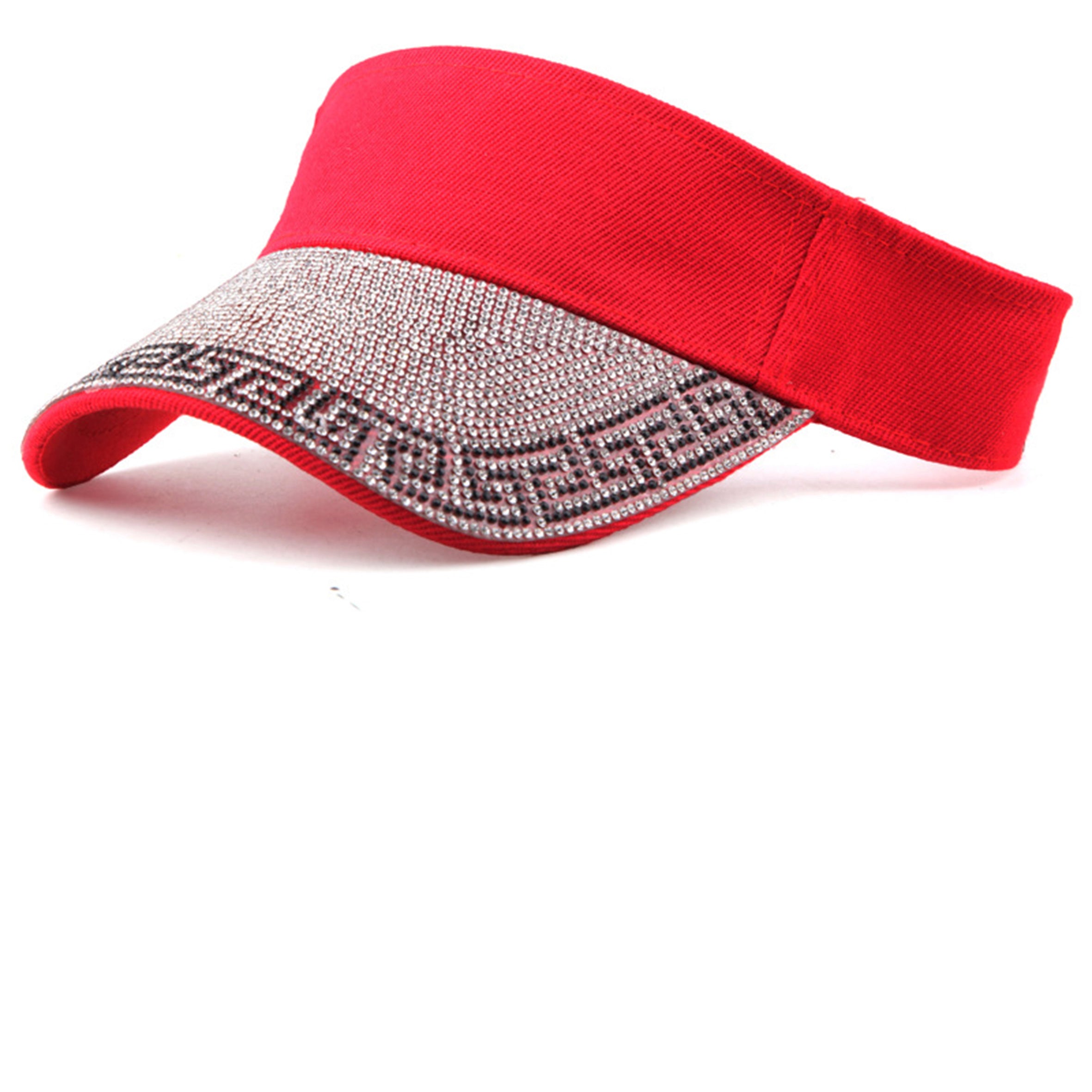 Rhinestone Visor Cap C0489