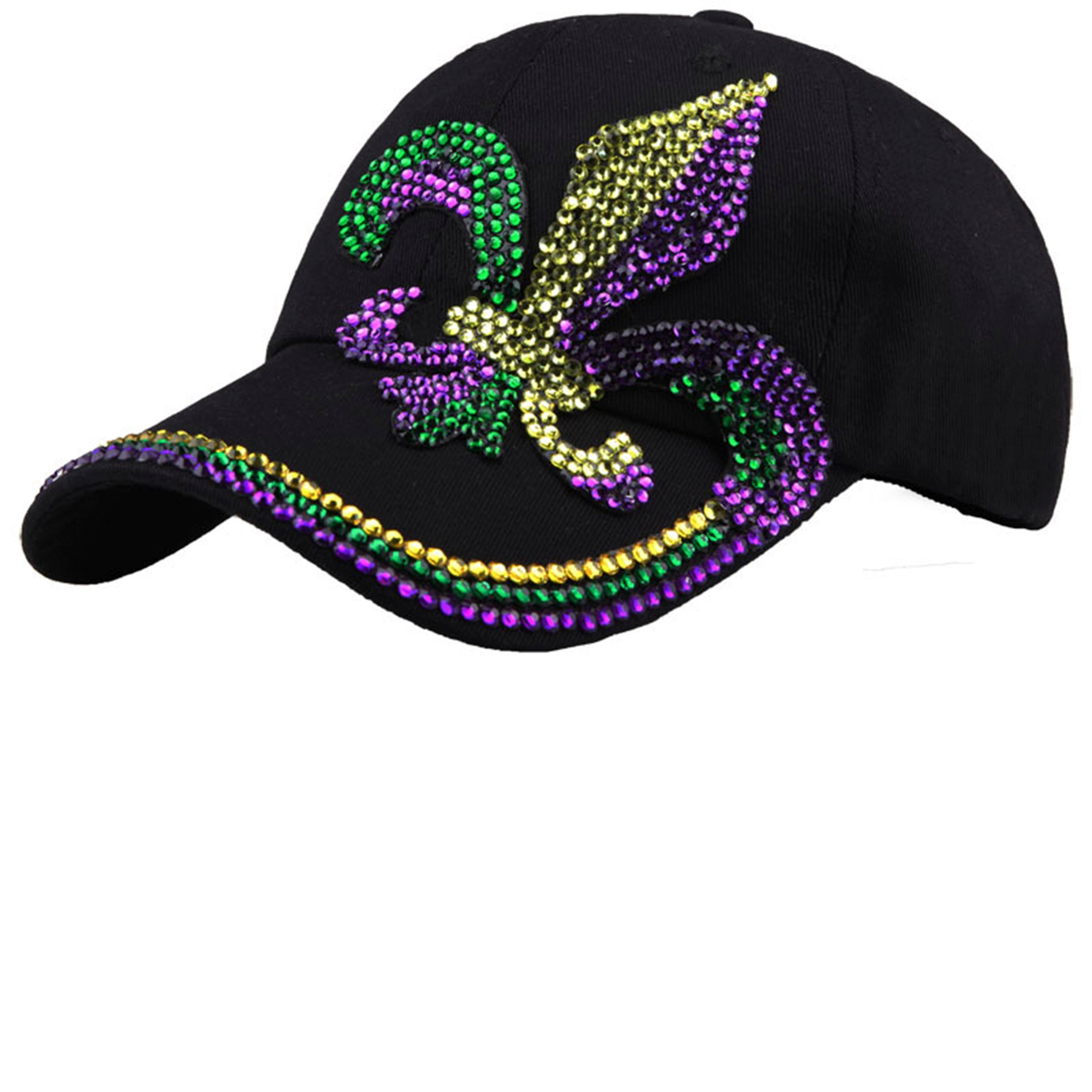 Floral Rhinestone Cap C0493