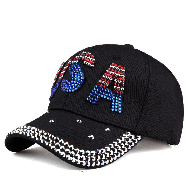 USA Rhinestone Cap C0498