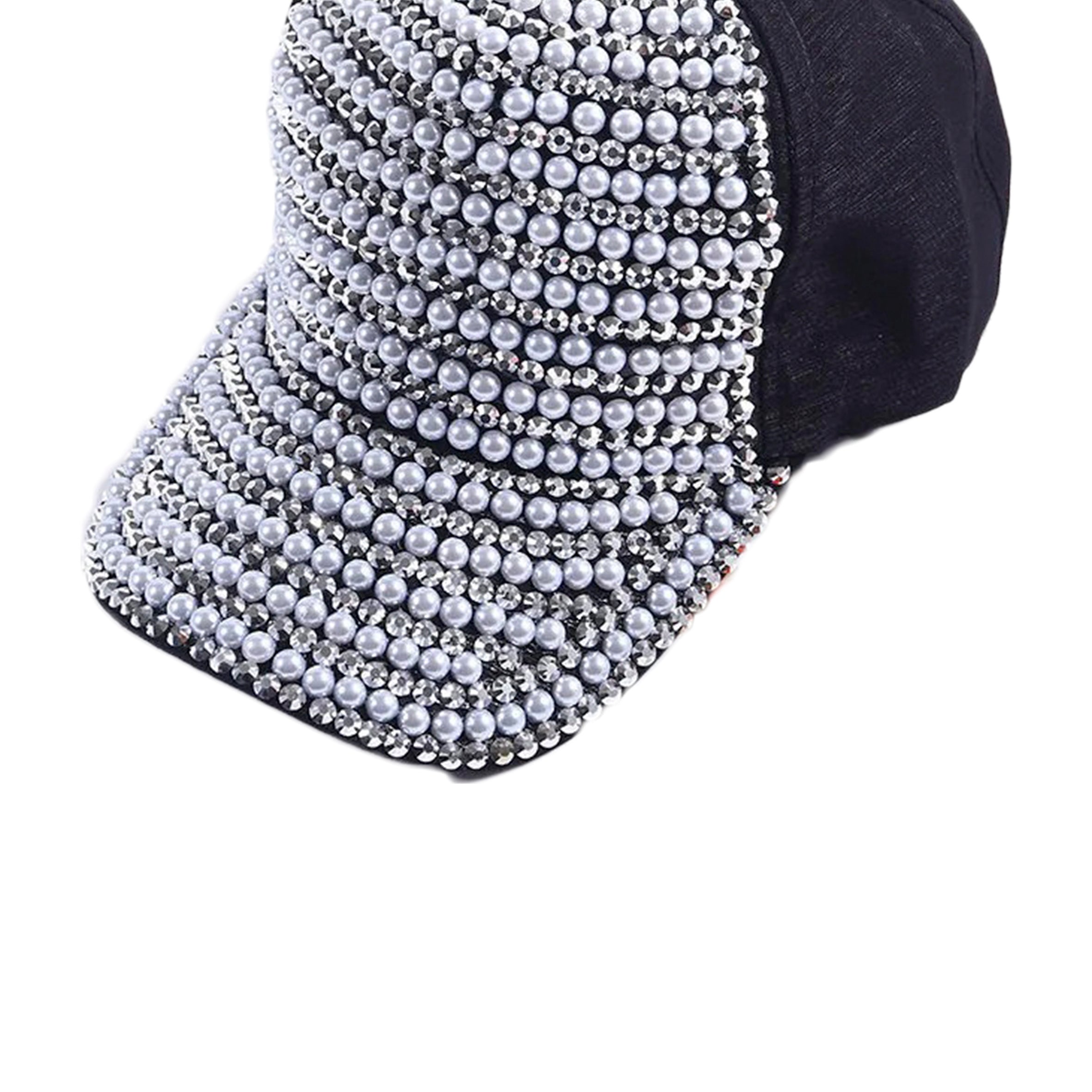 Pearl Rhinestone Cap C0506