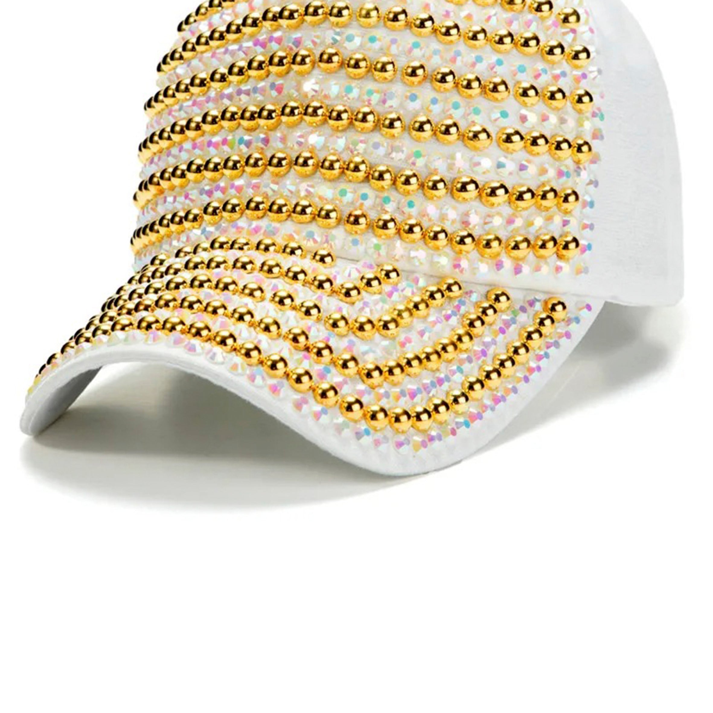 Pearl Rhinestone Cap C0506