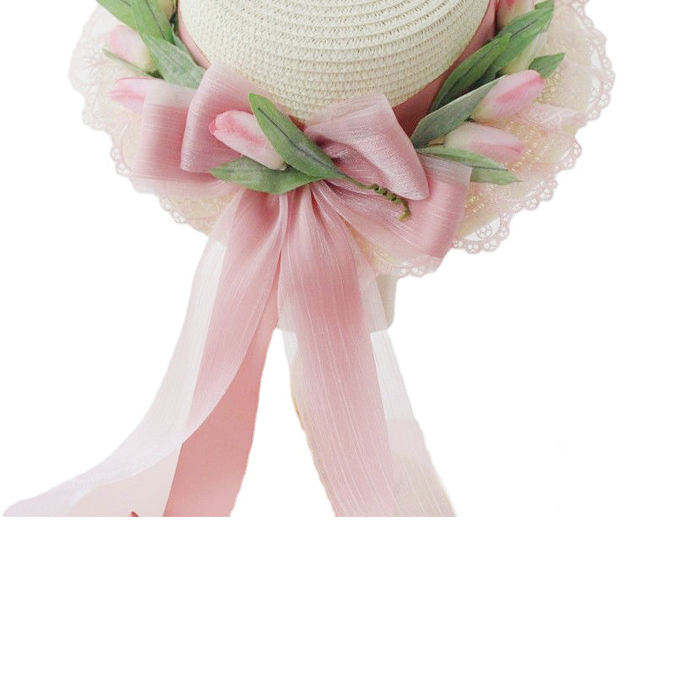 Tulip Straw Fedora Hat C0634