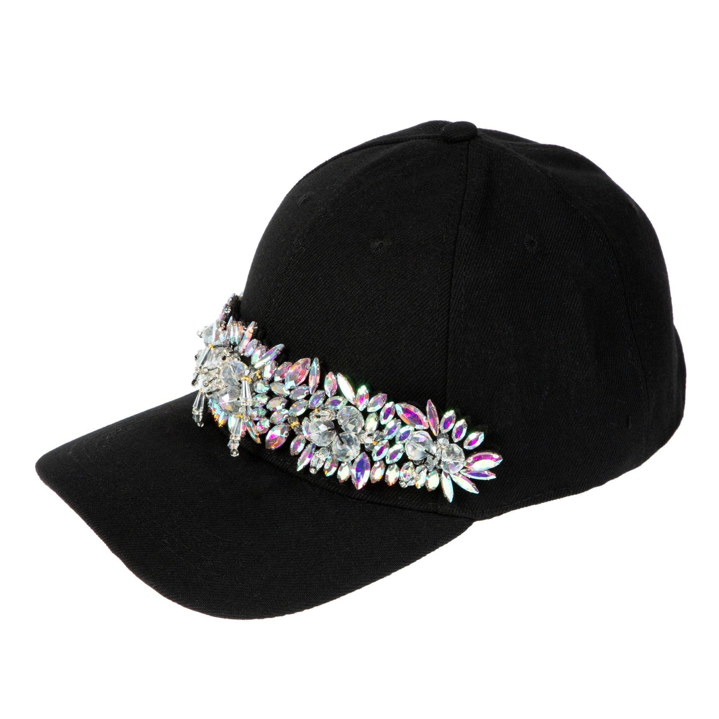 Floral Rhinestone Baseball Cap C0732