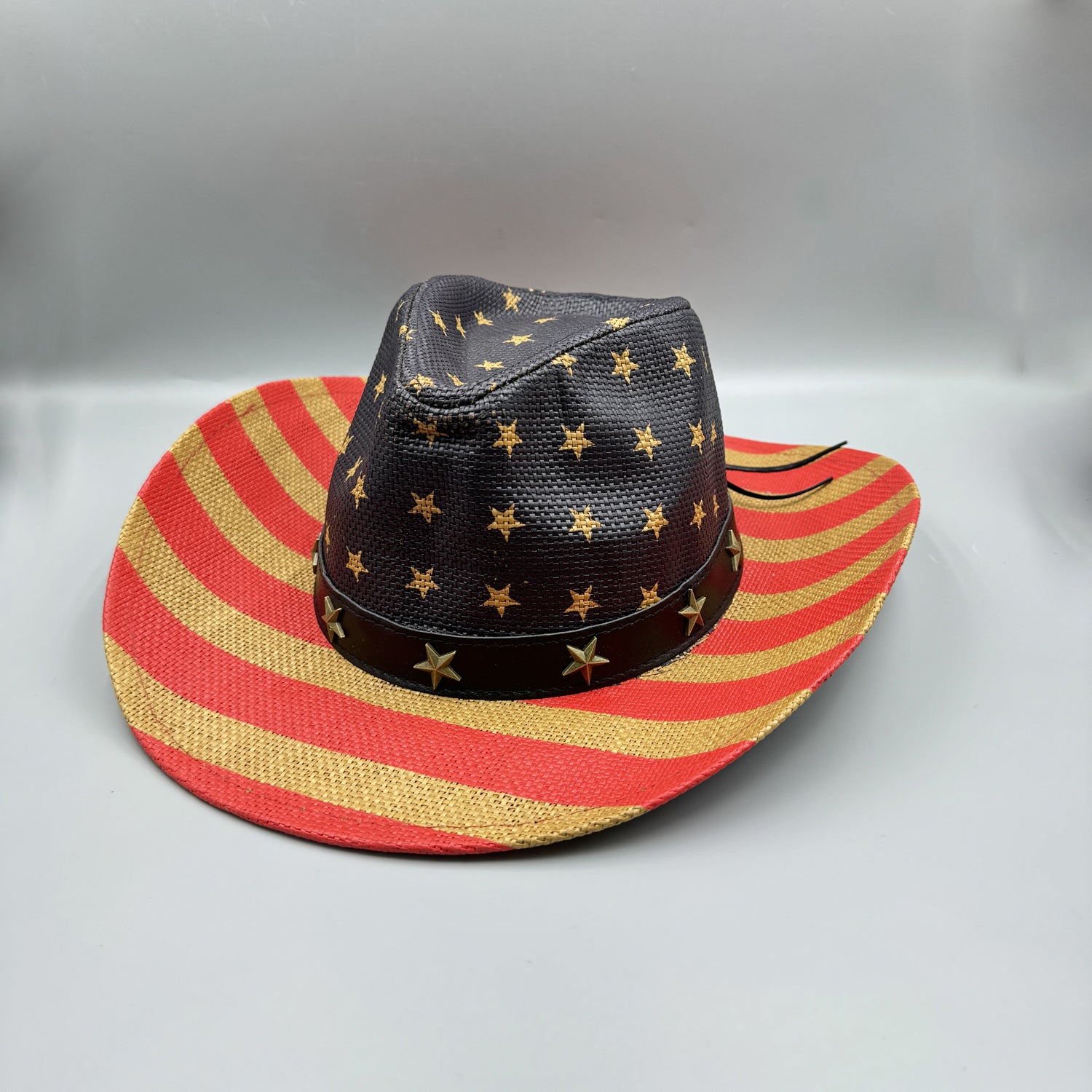 American Flag Cowboy Straw Hat C0817