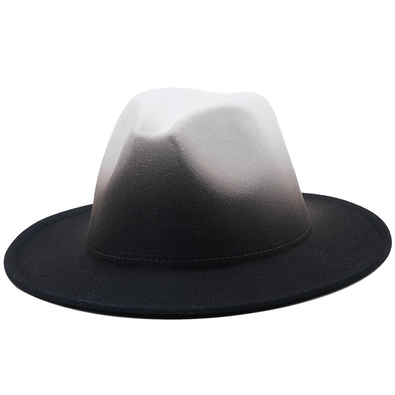 Gradient Wool Felt Jazz Fedora Hat C0832