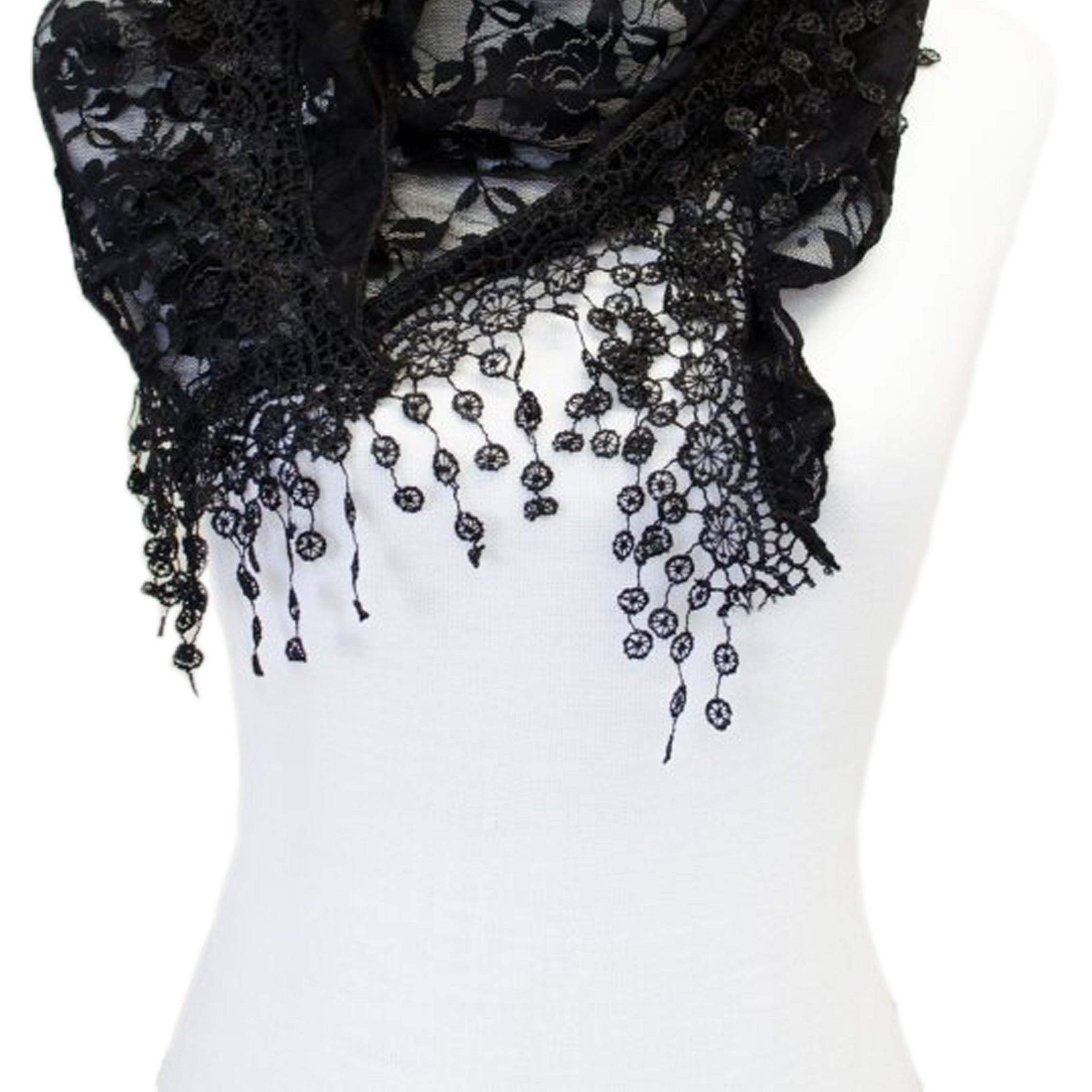 Girls New Fashion Elegant Lace Shawls Scarves CH01