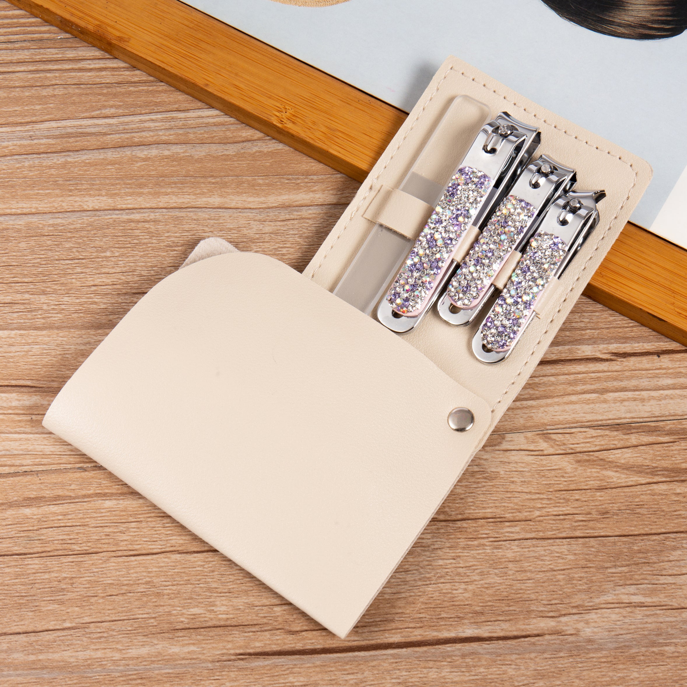 Ceramic Rhinestone Manicure Nail Clipper Kit ACR10005