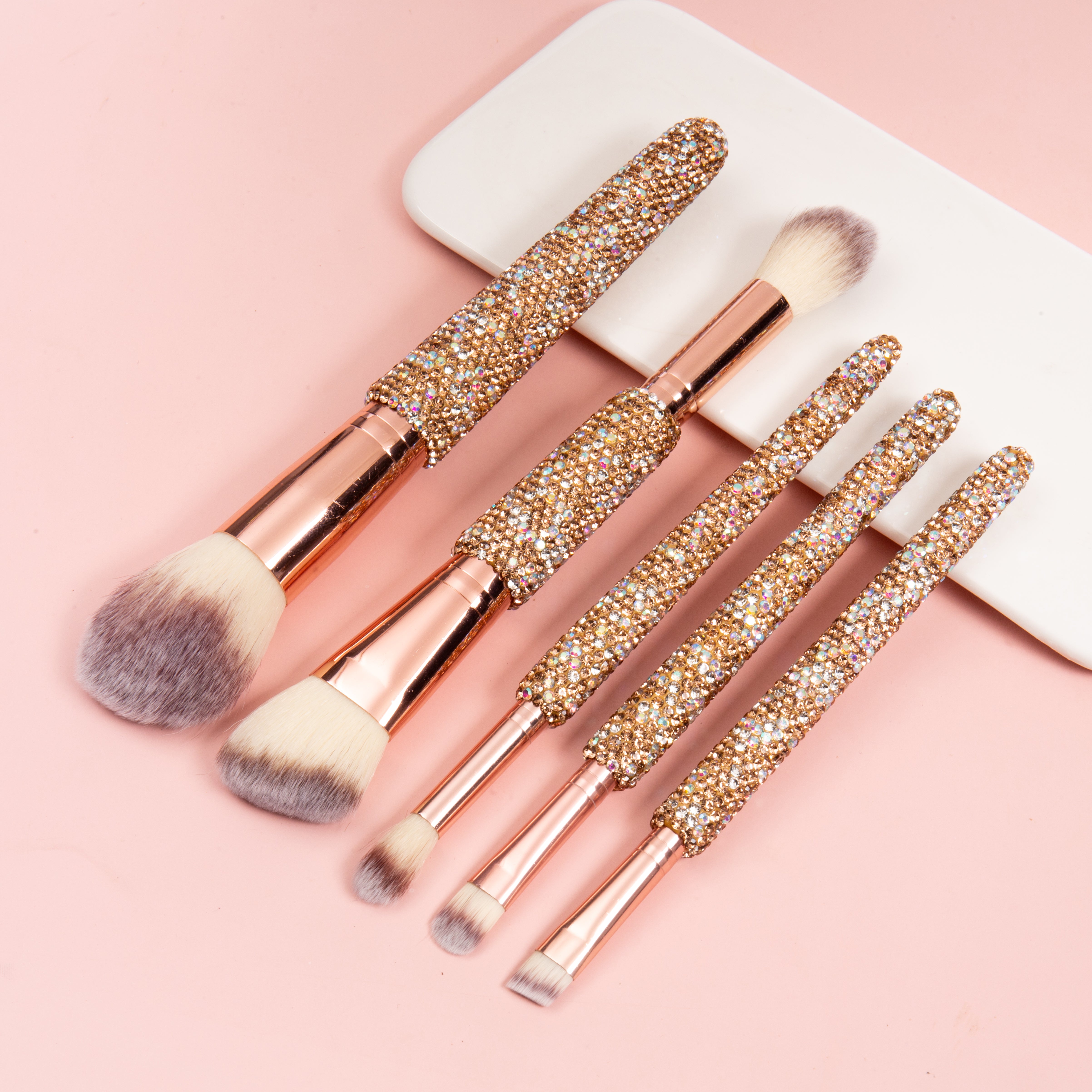 5PCS Ceramic Rhinestone Make Up Brush Set CR0017