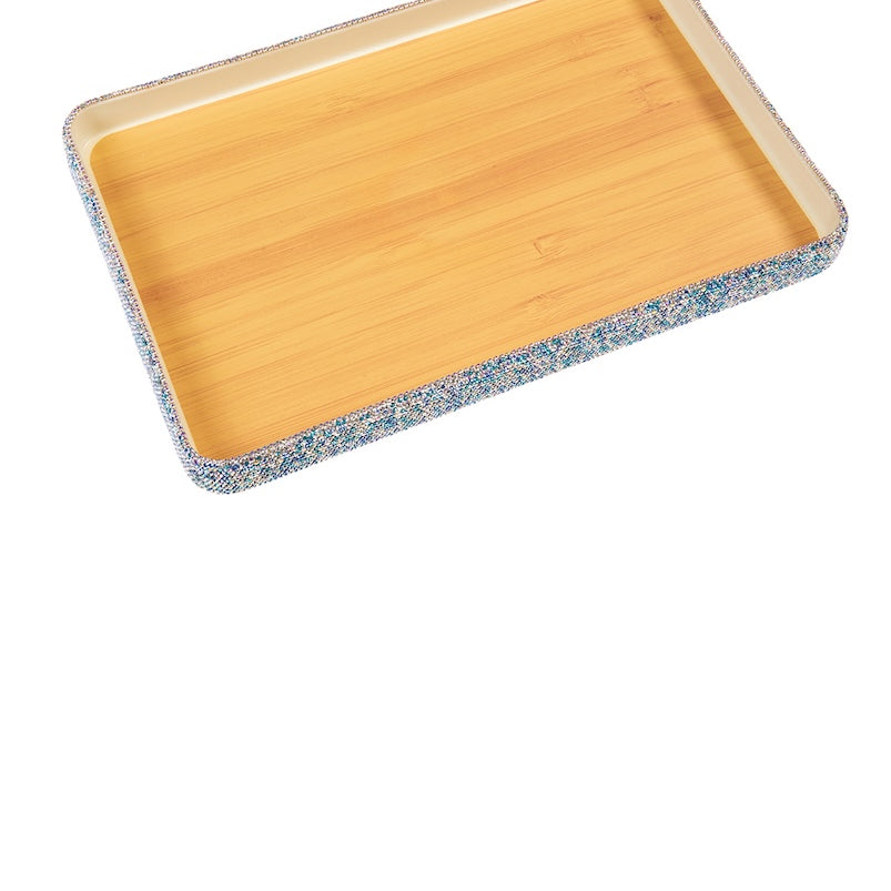 Rectangular Ceramic Rhinestone Tray ACR10022