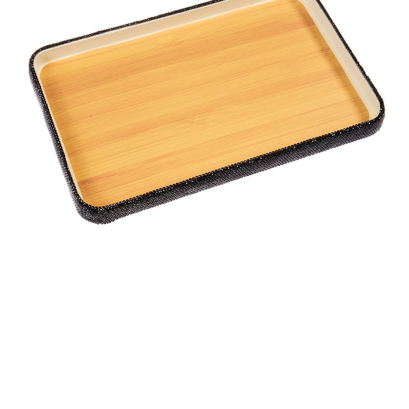 Rectangular Ceramic Rhinestone Tray ACR10028